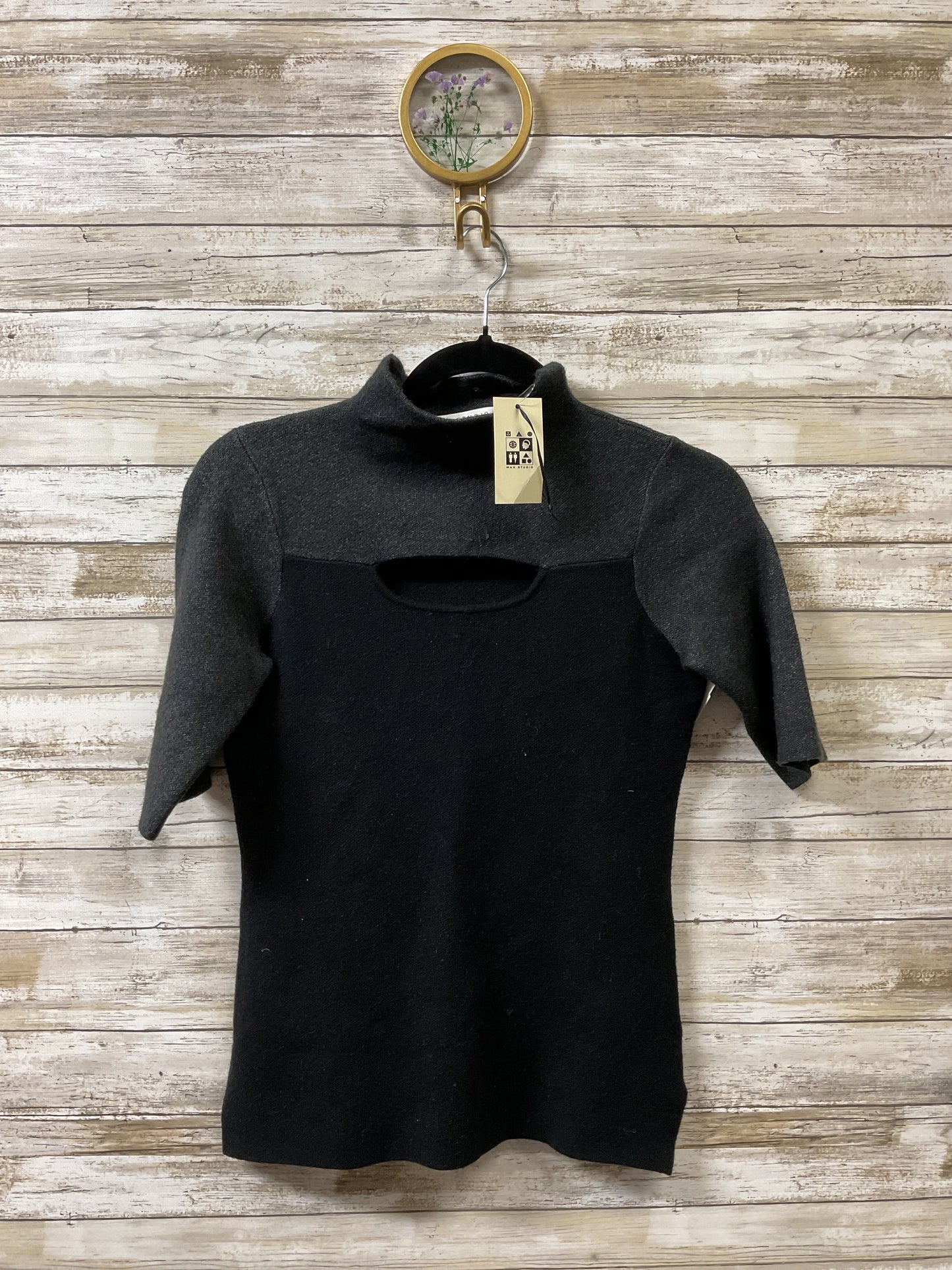 Sweater Ss By Max Studio In Black & Grey, Size:Xs