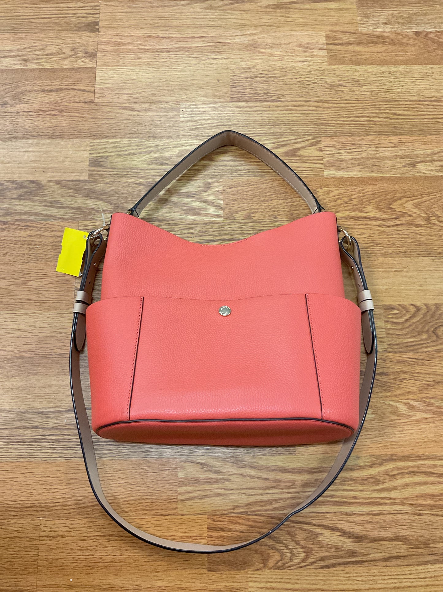 Handbag Designer By Michael Kors In Peach, Size:Medium