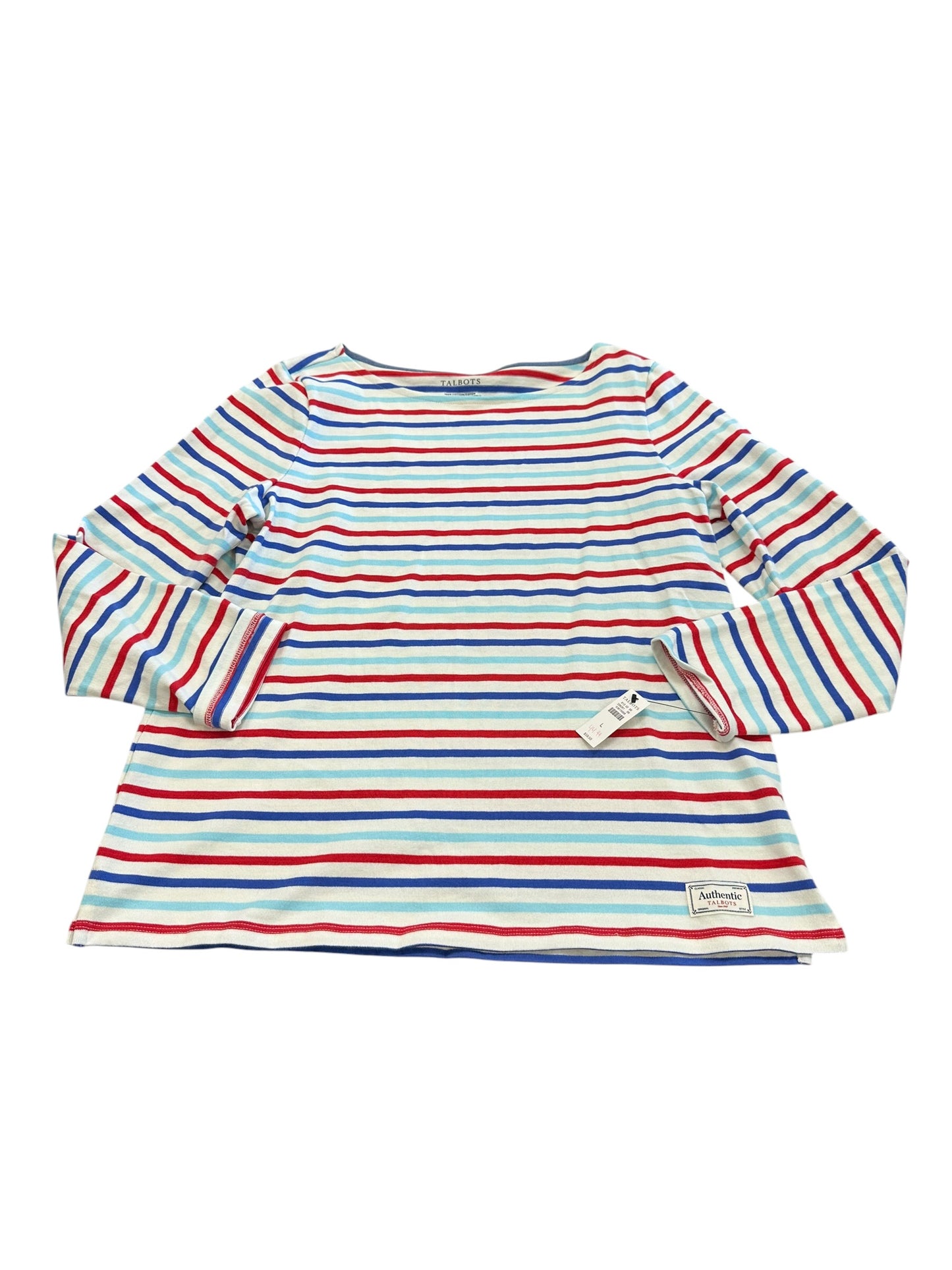 Top Ls By Talbots In Blue Red & White, Size:L