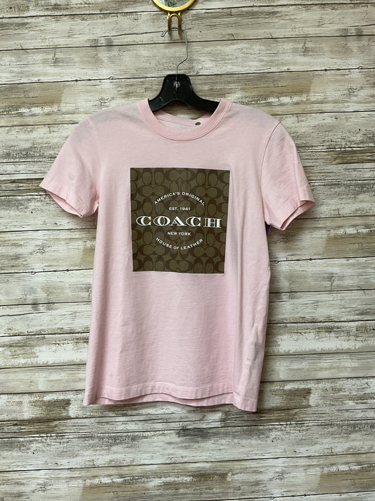 Top Ss Designer By Coach In Pink, Size:Xs