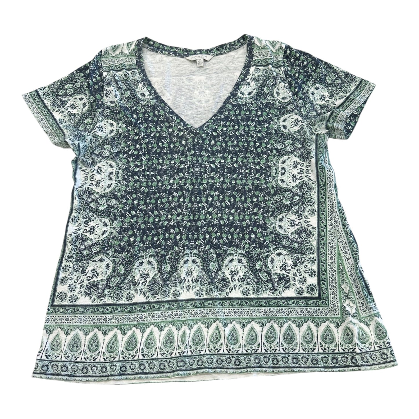 Top Ss By Lucky Brand In Blue & Green, Size:M