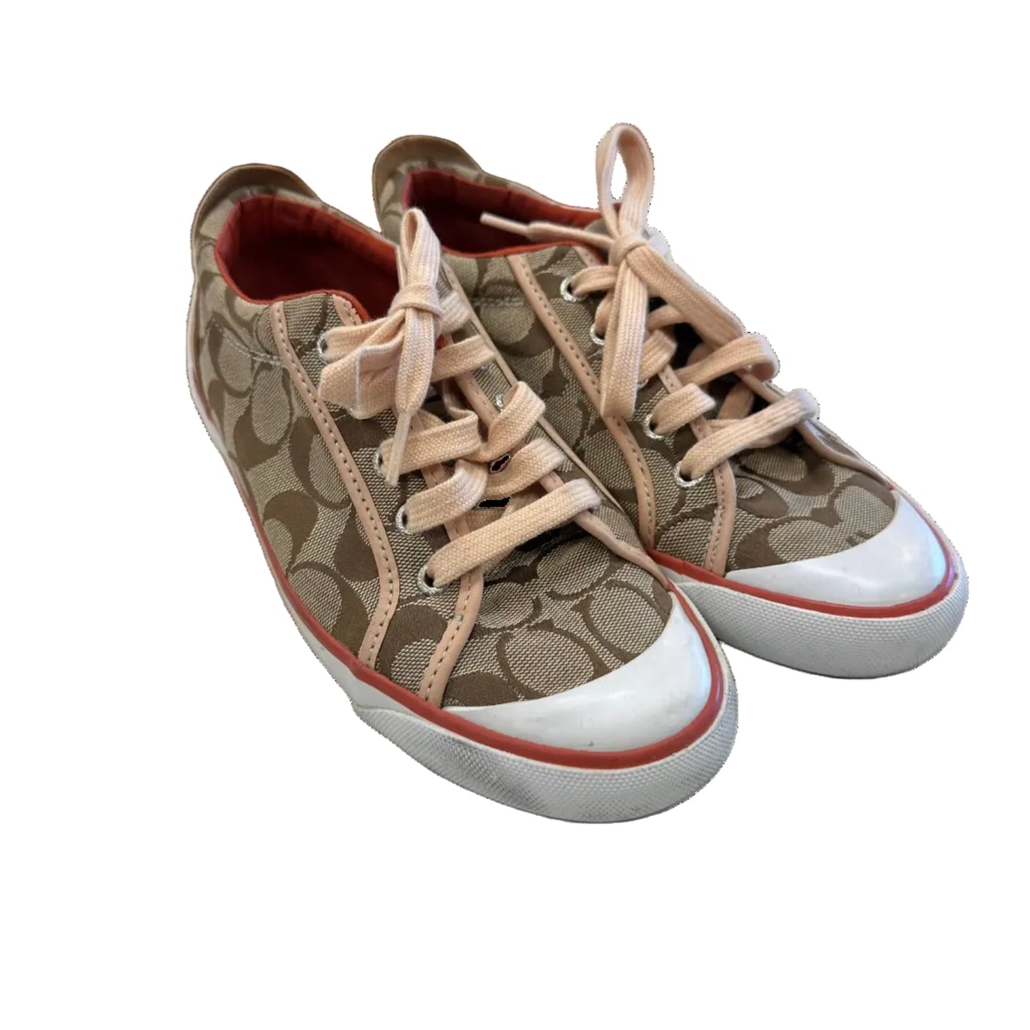 Shoes Designer By Coach In Brown & Tan, Size:7