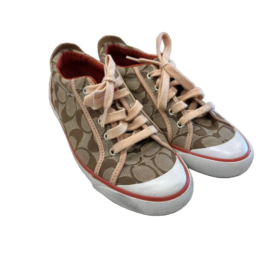 Shoes Designer By Coach In Brown & Tan, Size:7
