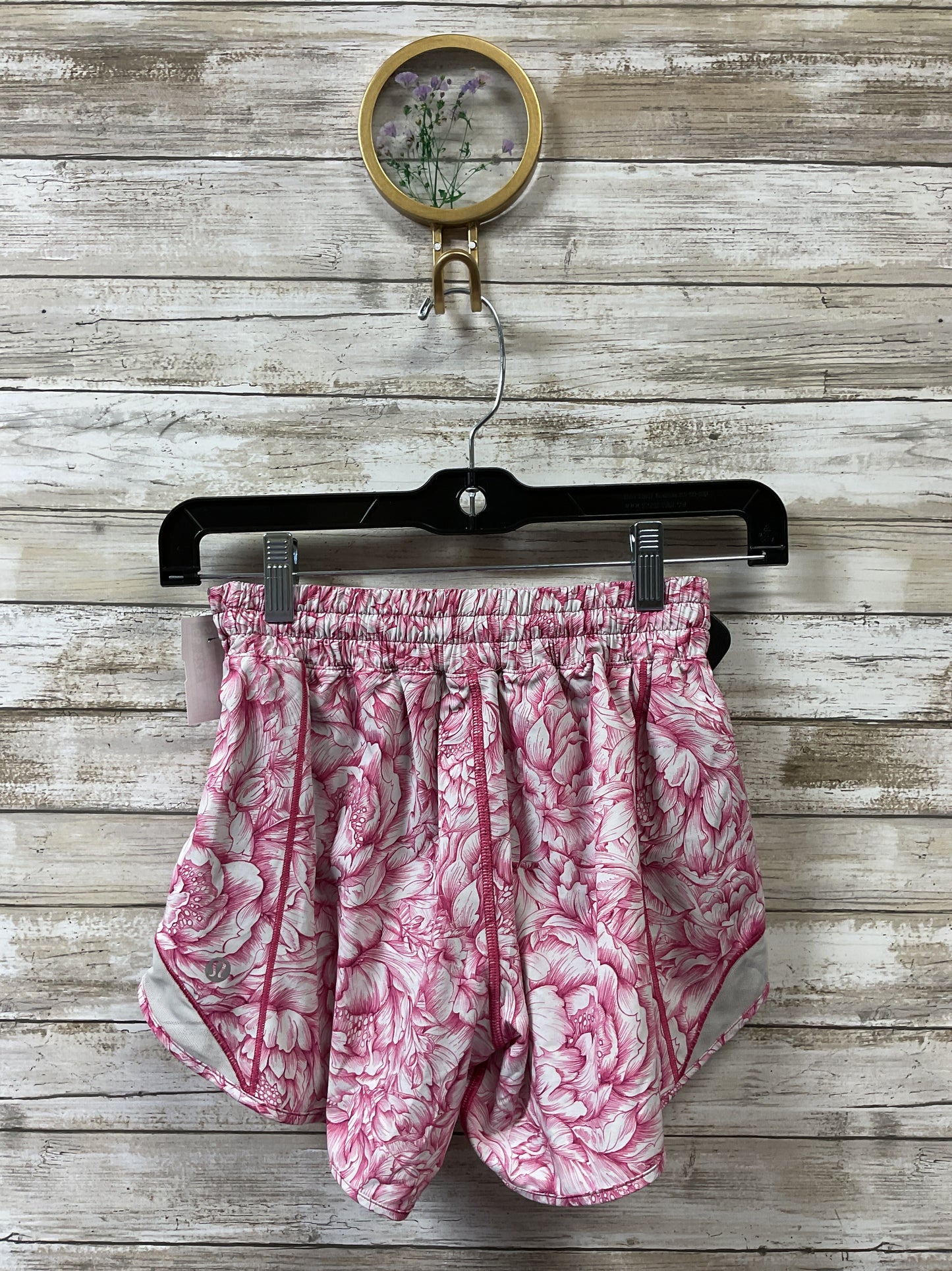 Athletic Shorts By Lululemon In Pink, Size:4