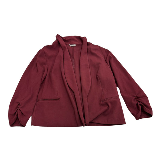 Blazer By Maurices In Maroon, Size:1X