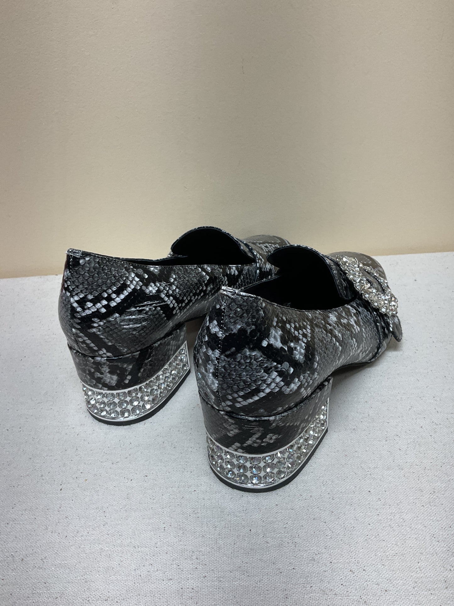 Shoes Heels Block By Jeffery Campbell In Snakeskin Print, Size:9