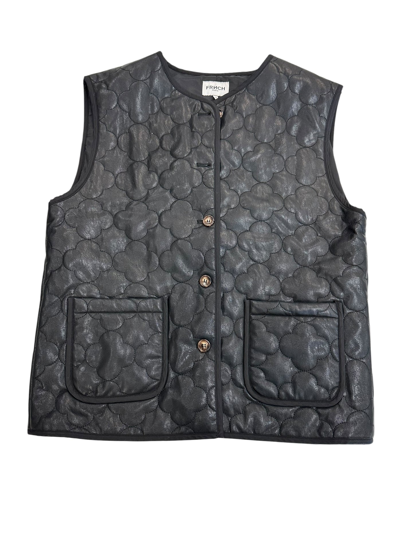 Vest Puffer & Quilted By Frnch In Black, Size:M