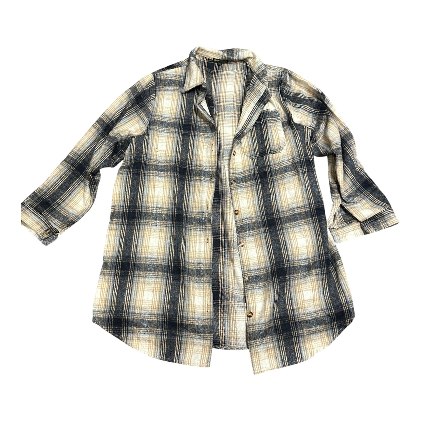 Jacket Shirt By Clothes Mentor In Plaid Pattern, Size:2X