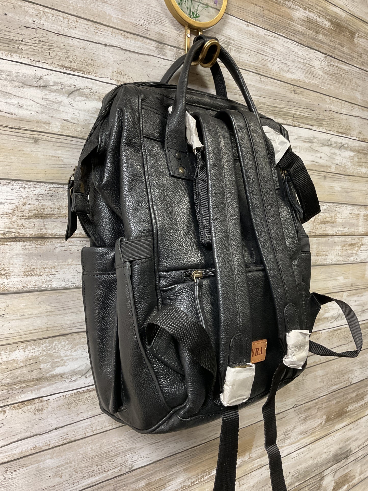 Backpack Leather By Myra In Black, Size:Large