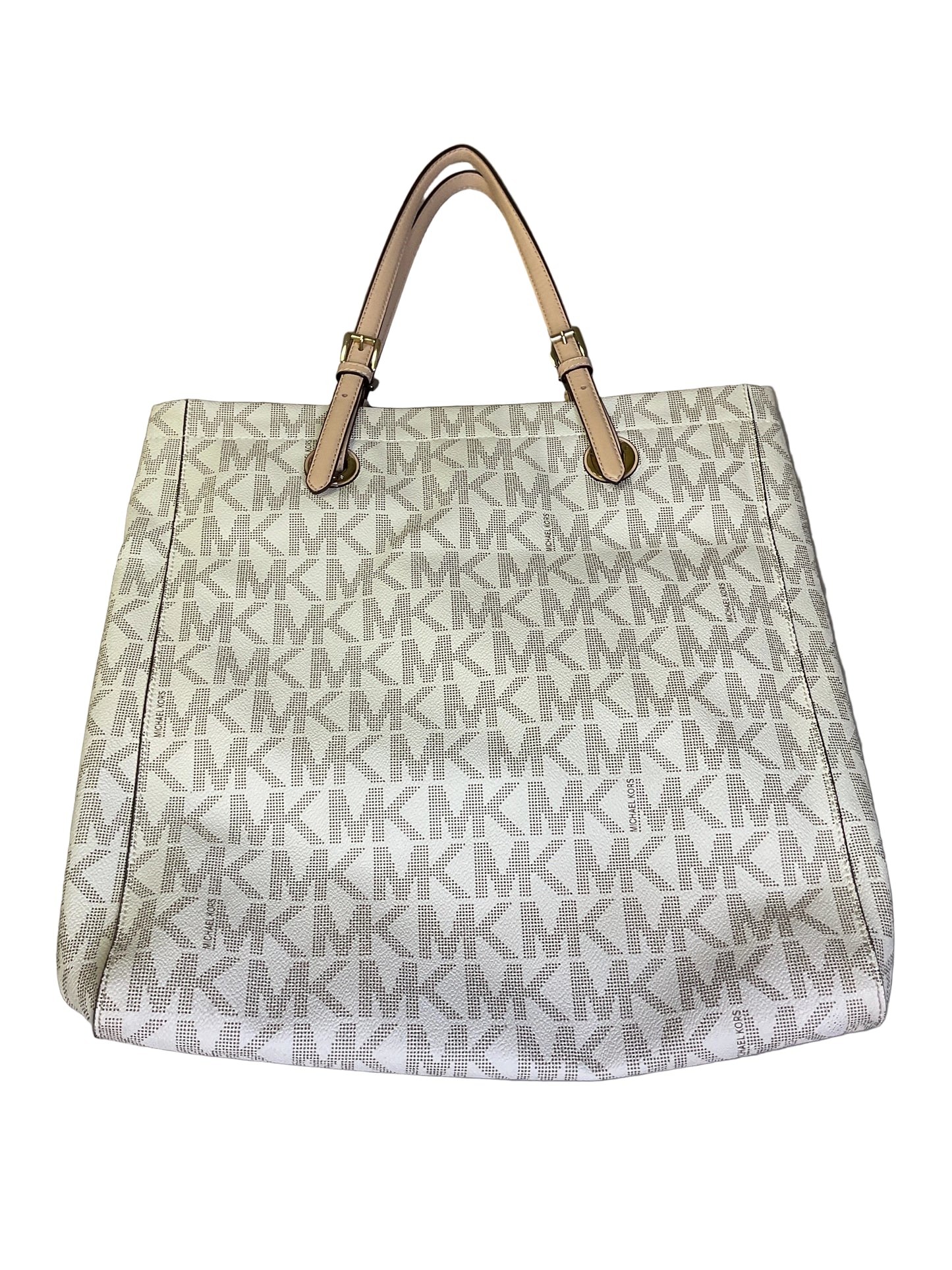 Handbag Designer By Michael Kors In Cream, Size:Large