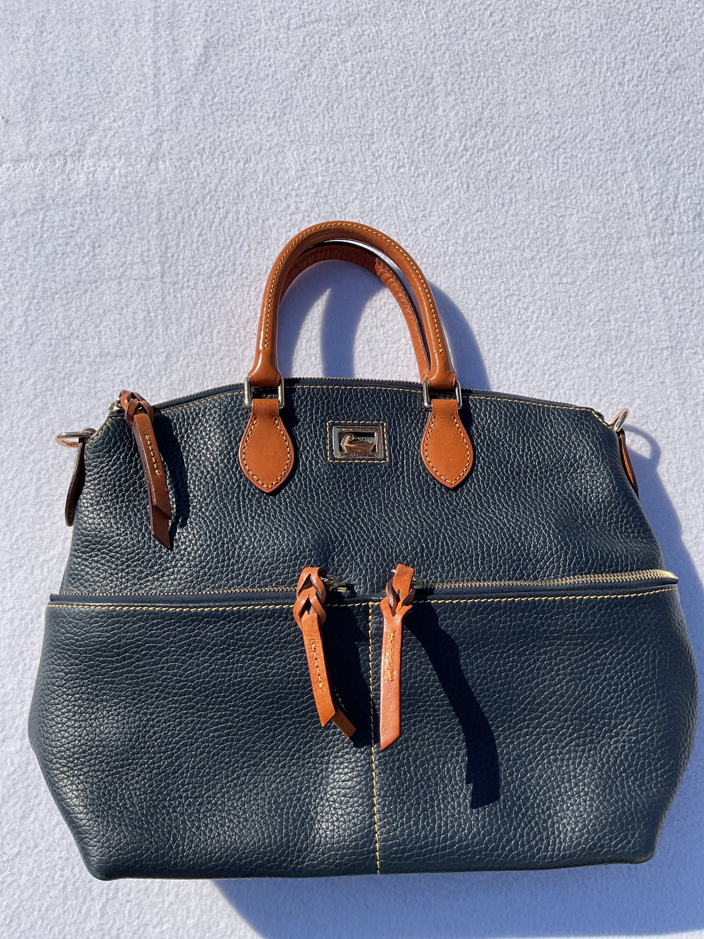 Handbag Designer By Dooney And Bourke In Navy, Size:Medium