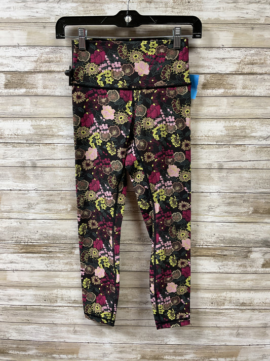 Athletic Capris By Lululemon In Floral Print, Size:4