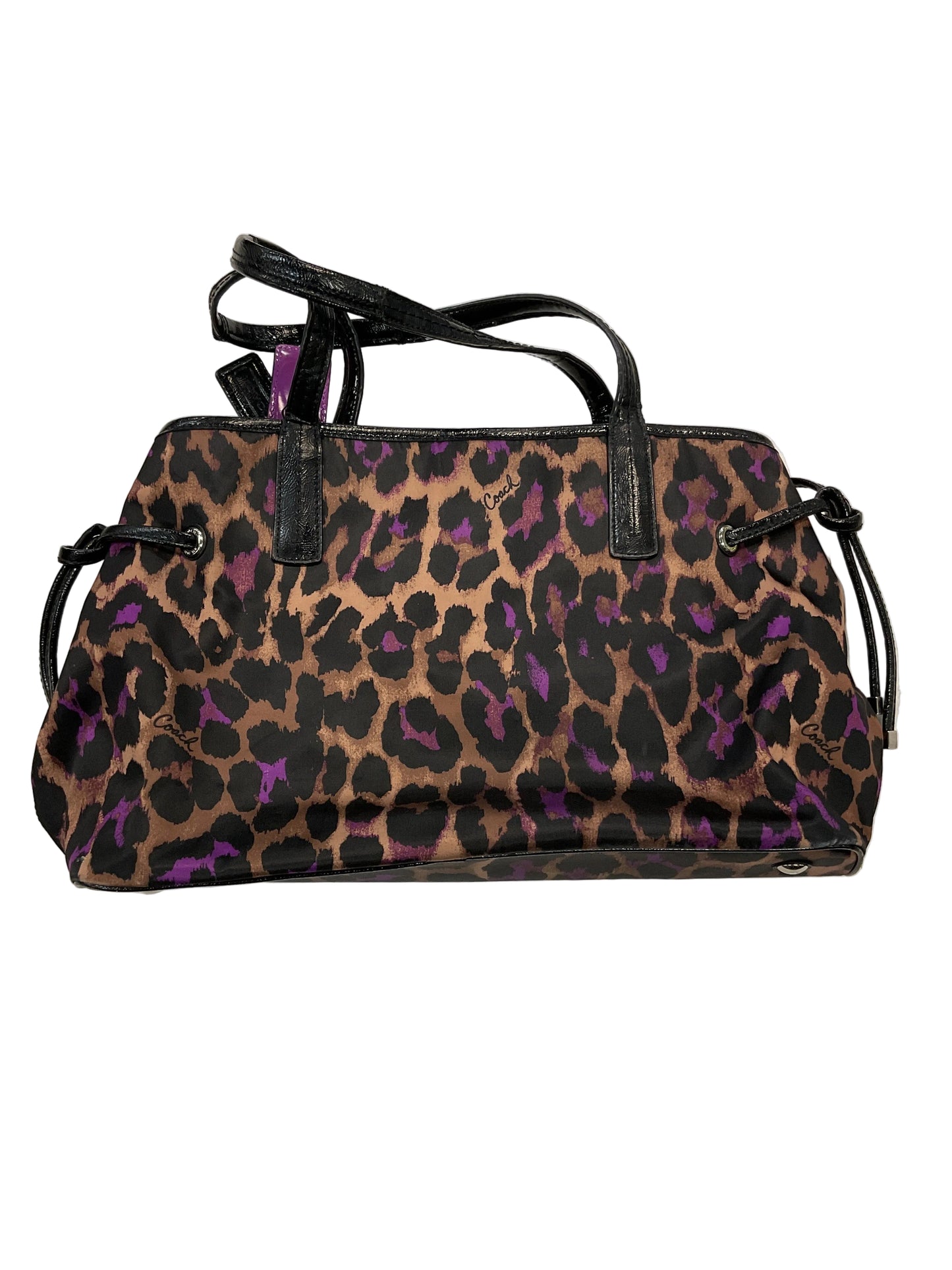 Handbag Designer By Coach In Animal Print, Size:Medium