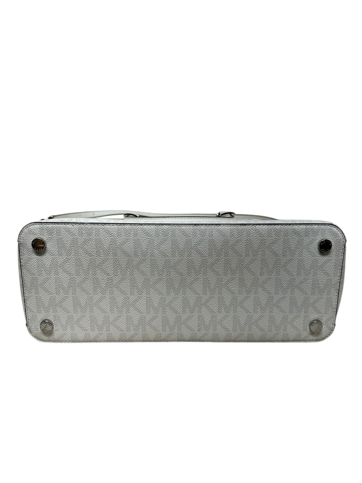 Handbag Designer By Michael Kors In White, Size:Large