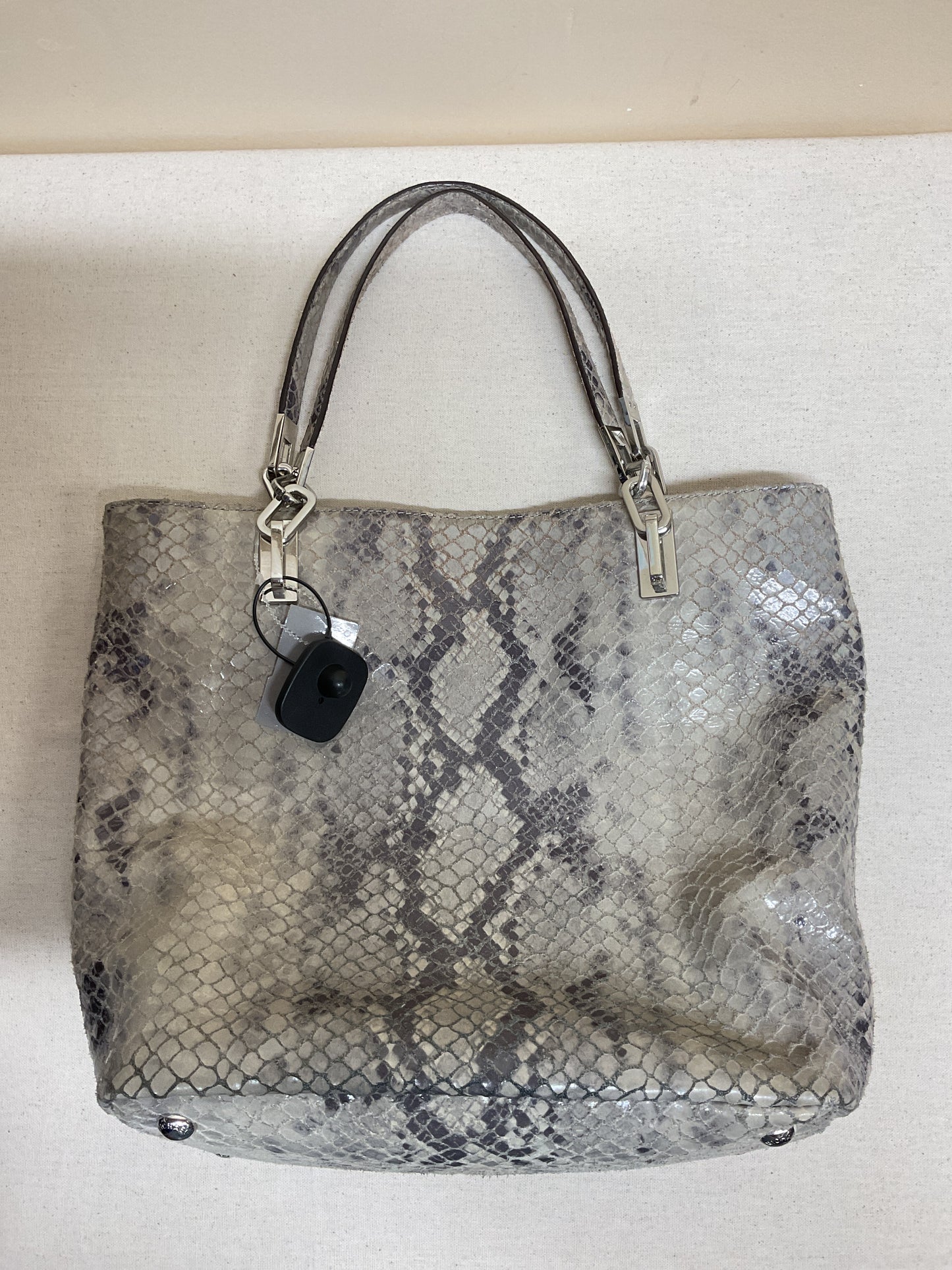 Handbag Designer By Michael Kors In Snakeskin Print, Size:Large