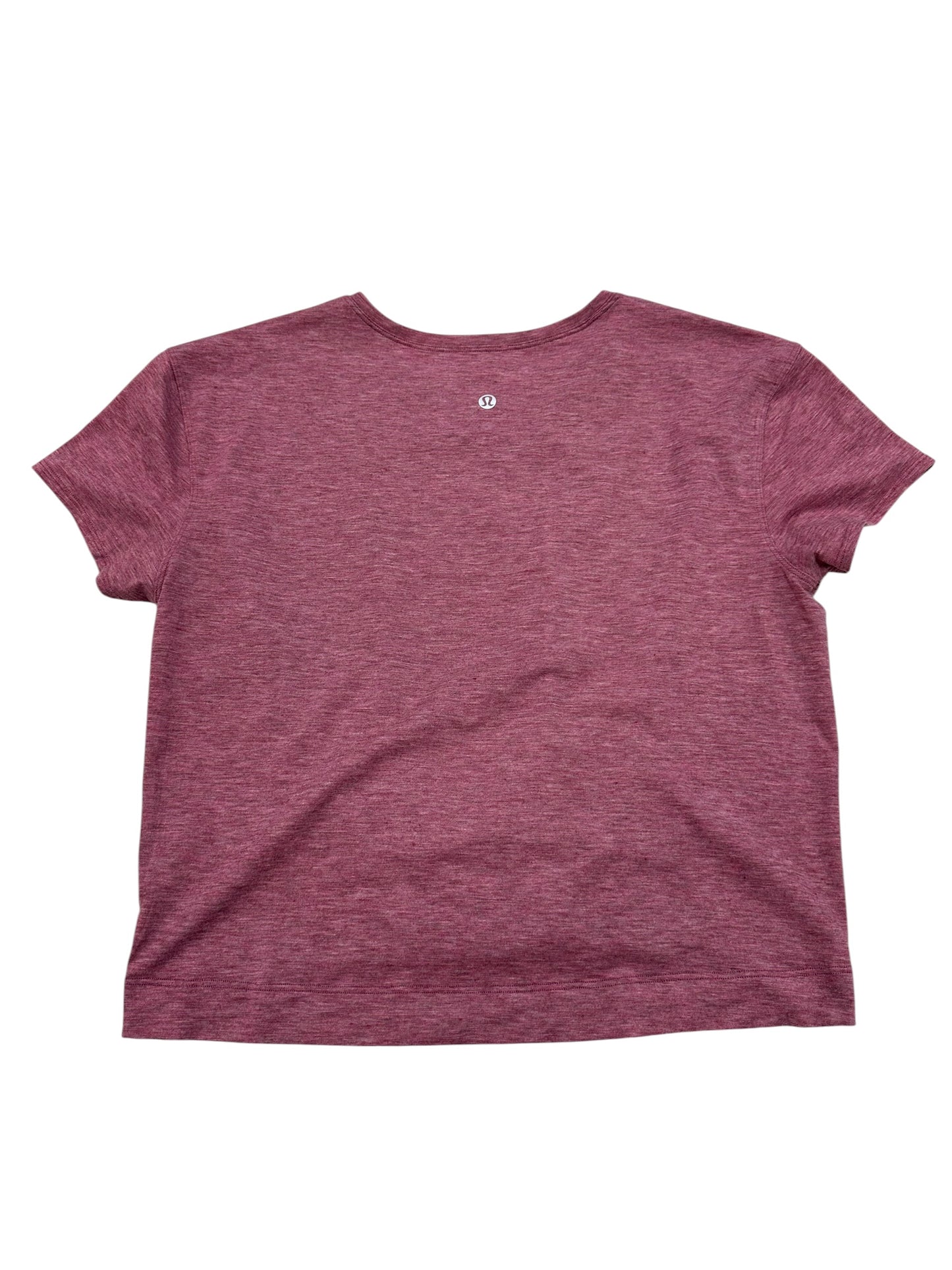 Athletic Top Ss By Lululemon In Maroon, Size:S