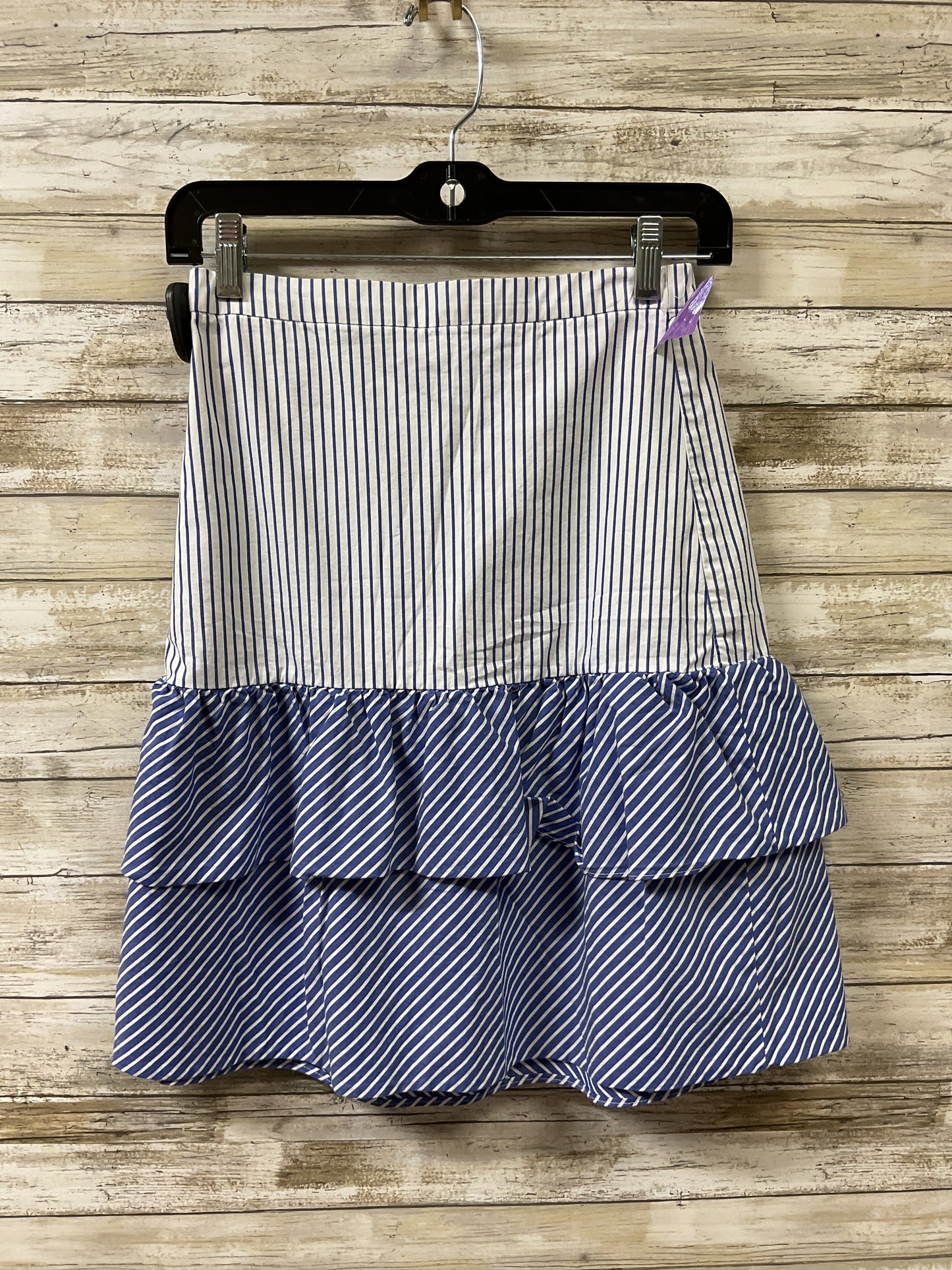 Skirt Mini & Short By J. Crew In Blue & White, Size:0