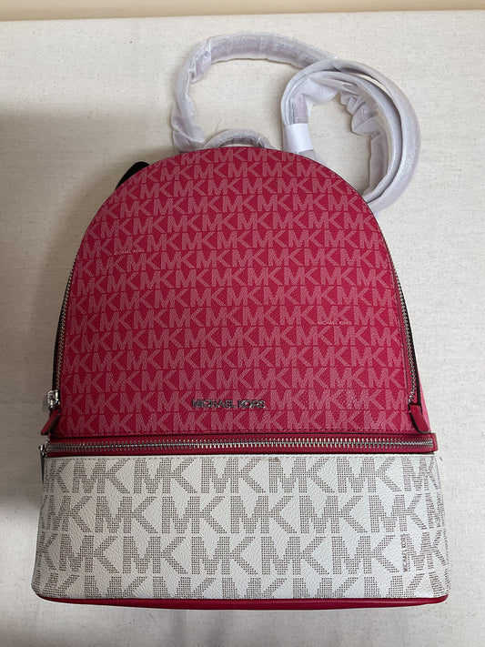 Backpack Designer By Michael Kors In Pink & White, Size:Large