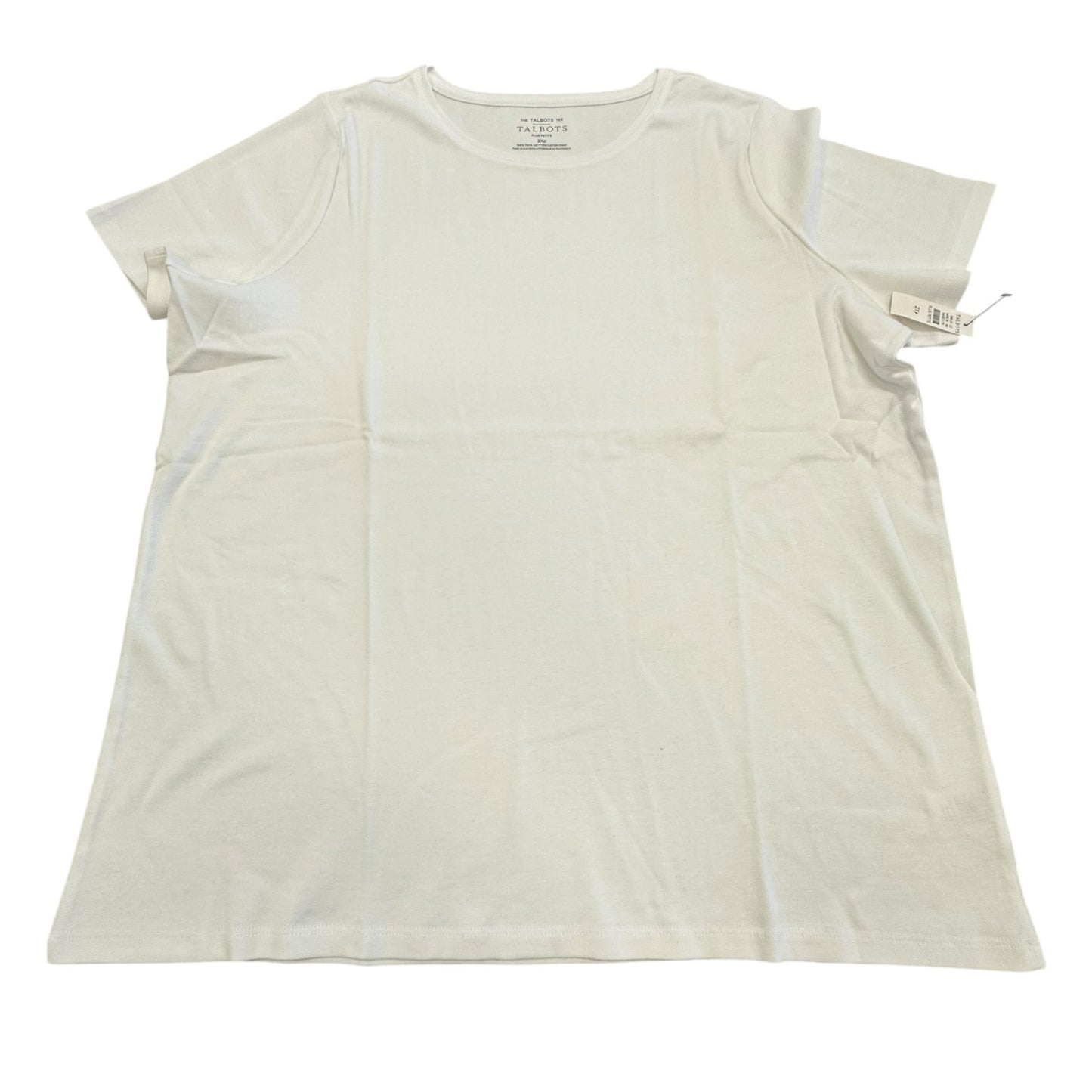 Top Ss Basic By Talbots In White, Size:2X