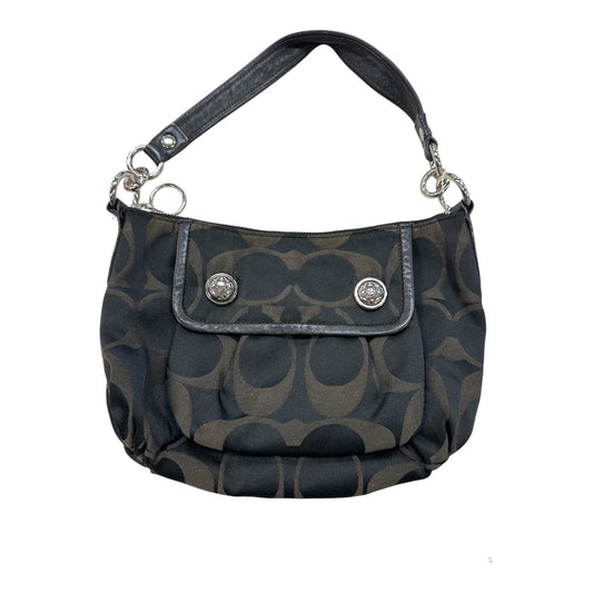 Handbag Designer By Coach In Black & Grey, Size:Small