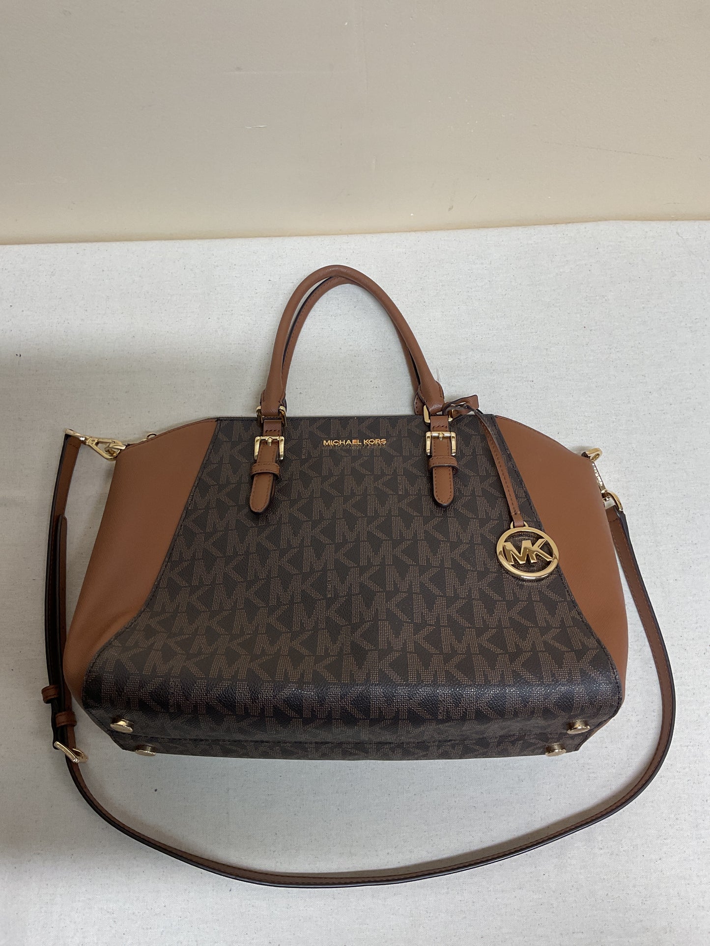 Handbag Designer By Michael Kors In Brown, Size:Medium