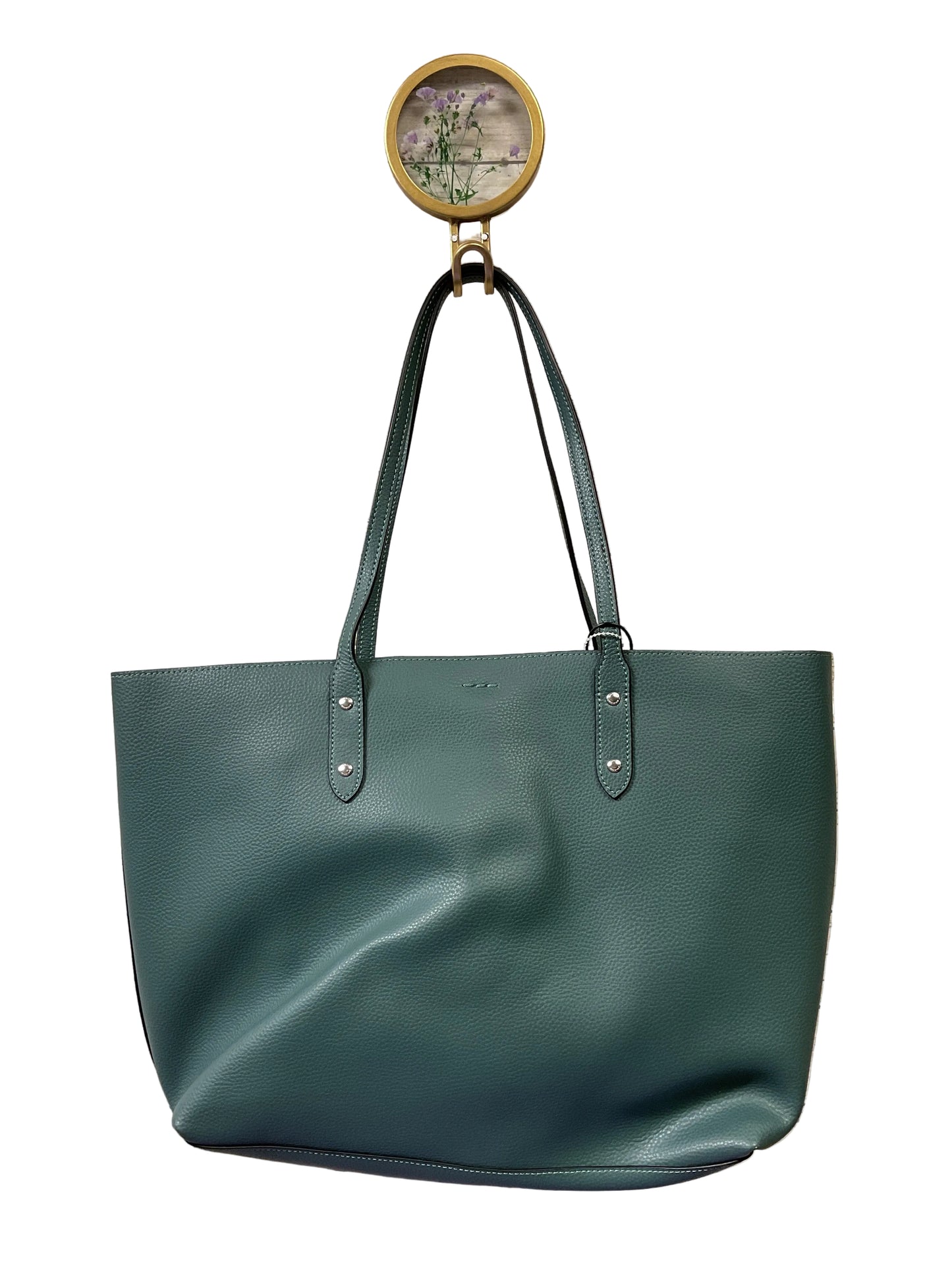 Handbag Designer By Coach In Green, Size:Large