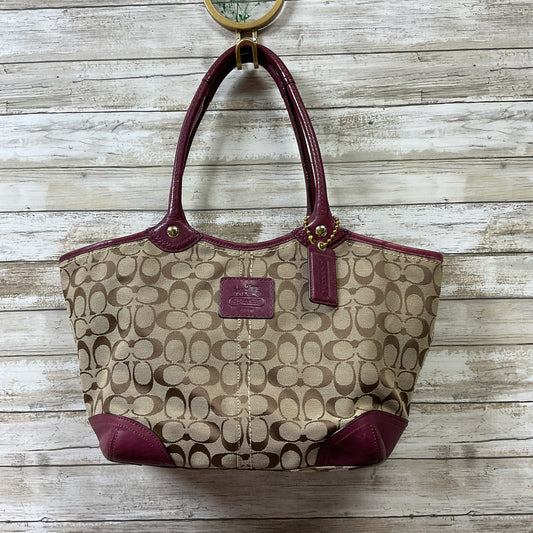 Handbag Designer By Coach In Purple, Size:Medium