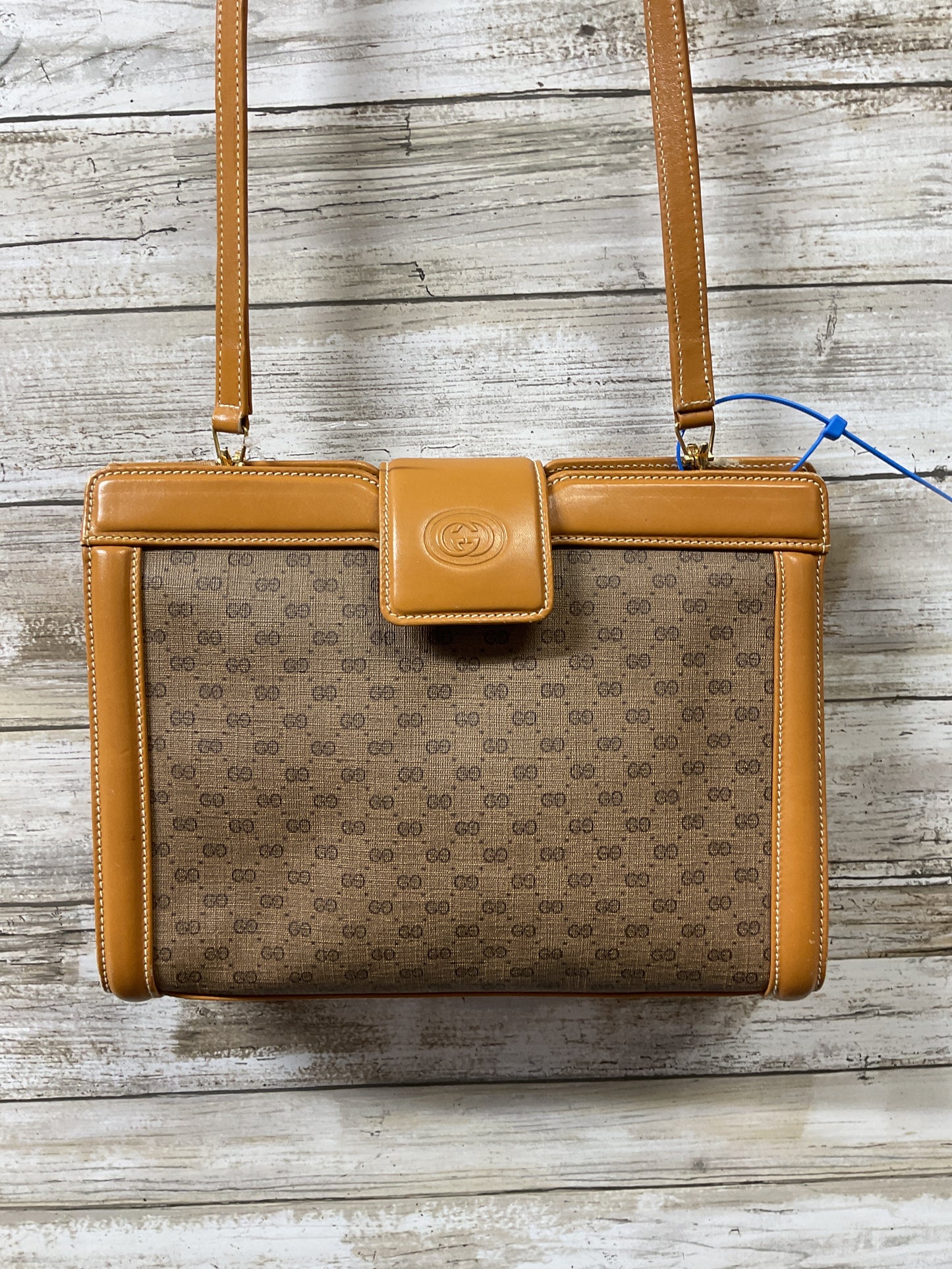 Crossbody Luxury Designer By Gucci In Brown, Size:Medium