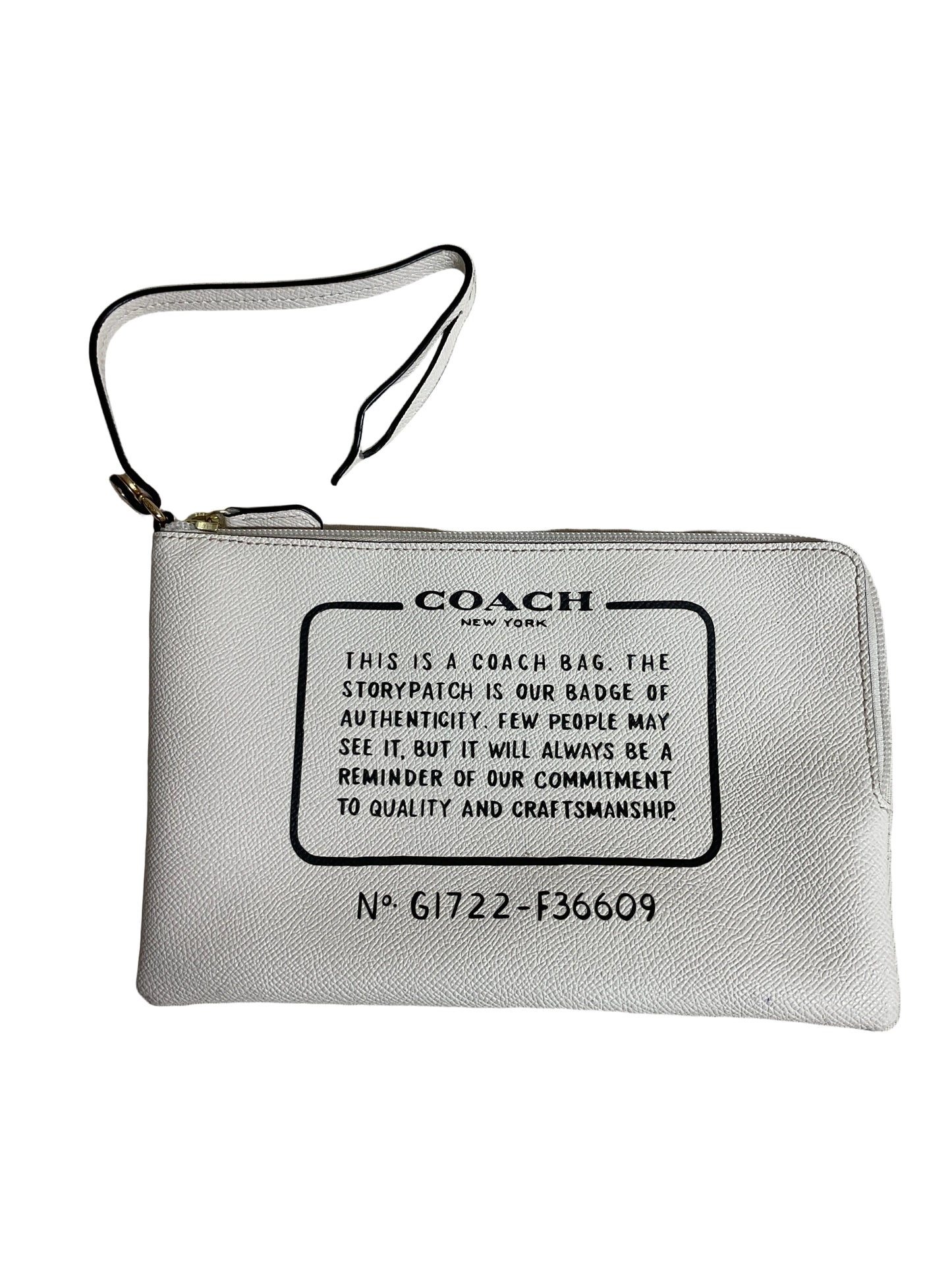 Wristlet Designer By Coach In Black & Cream, Size:Medium
