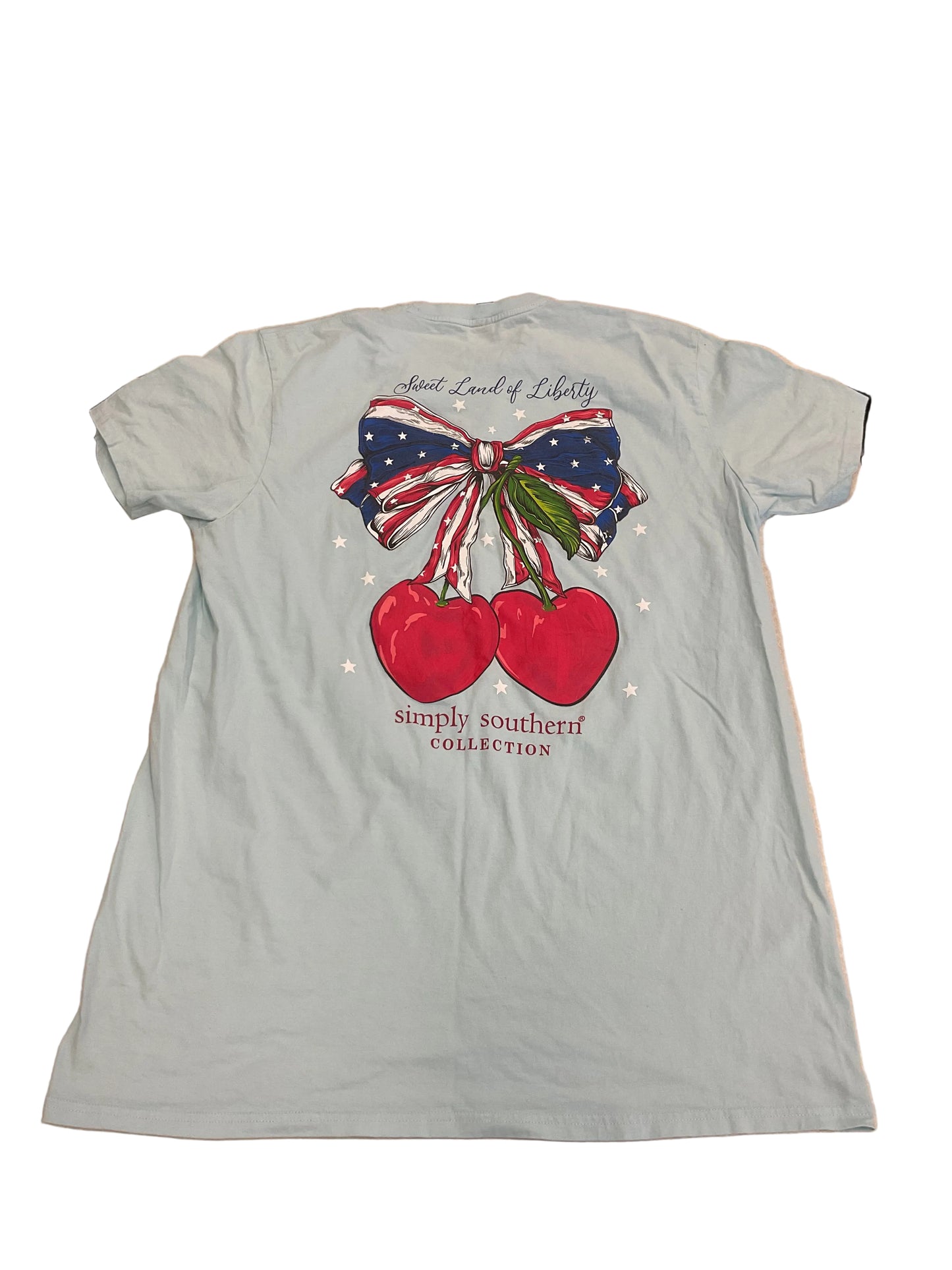 Top Ss By Simply Southern In Blue & Red & White, Size:Xl