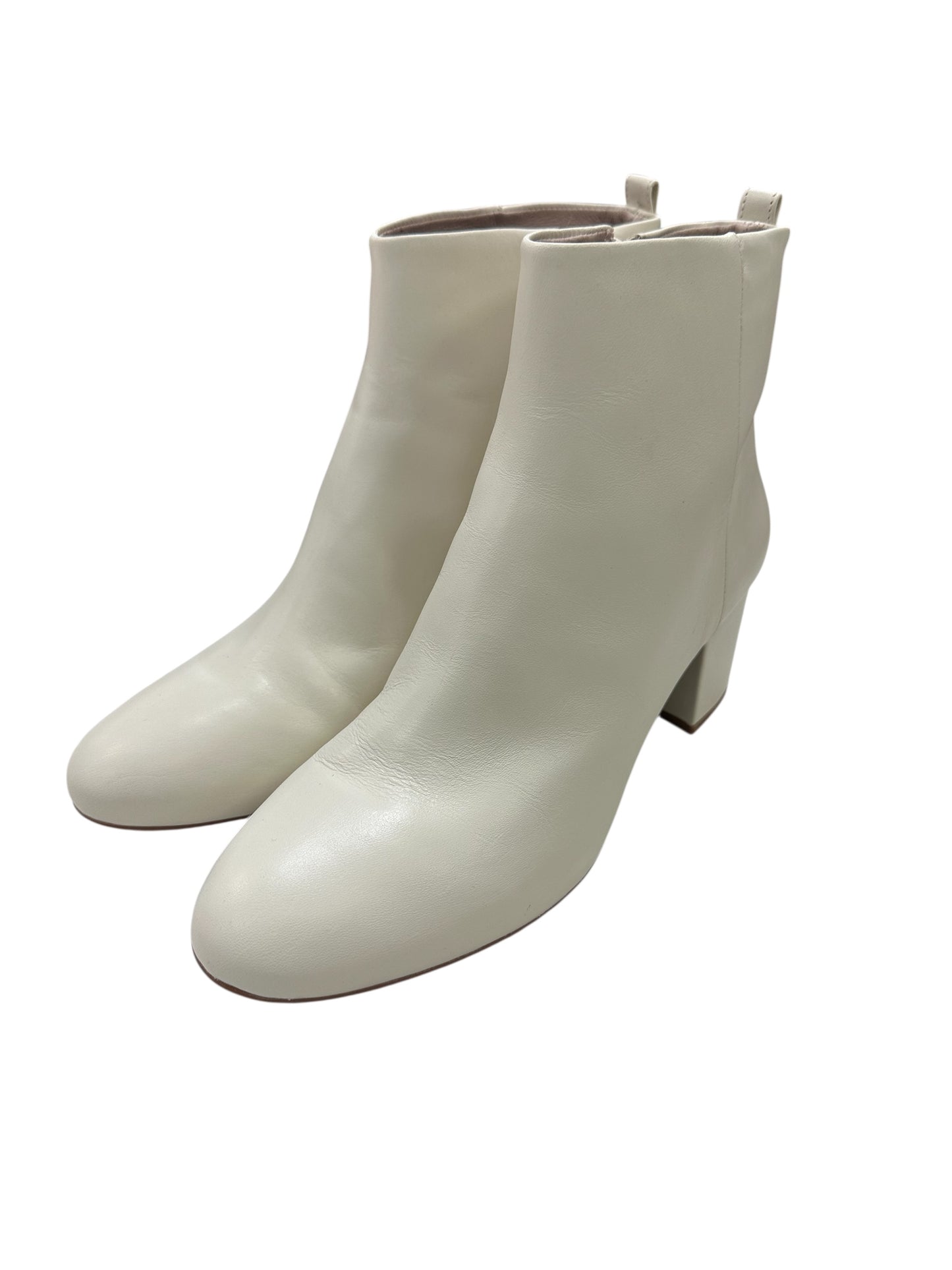 Boots Ankle Heels By Gianni Bini In Cream, Size:10