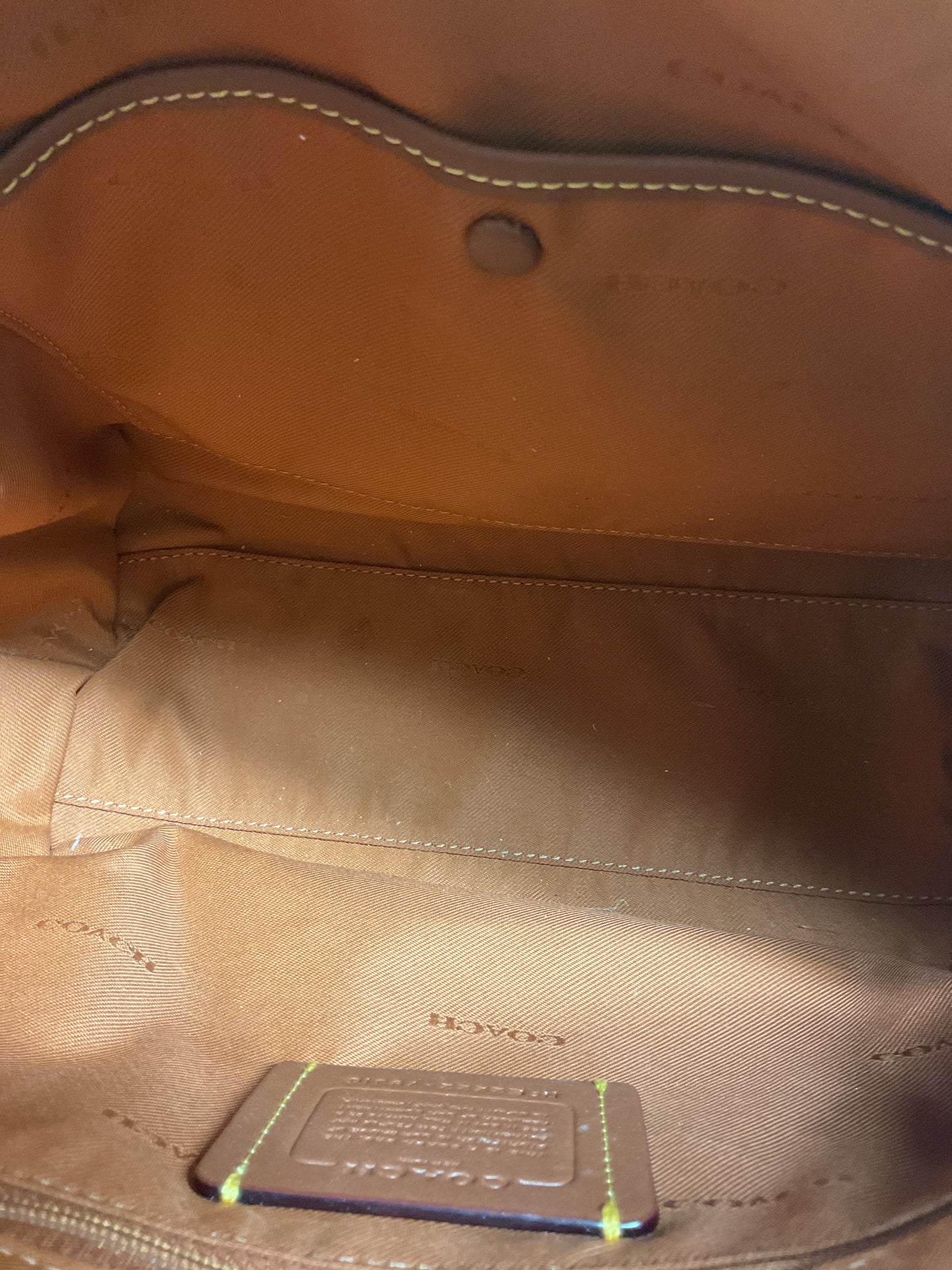 Handbag Designer By Coach In Brown, Size:Medium