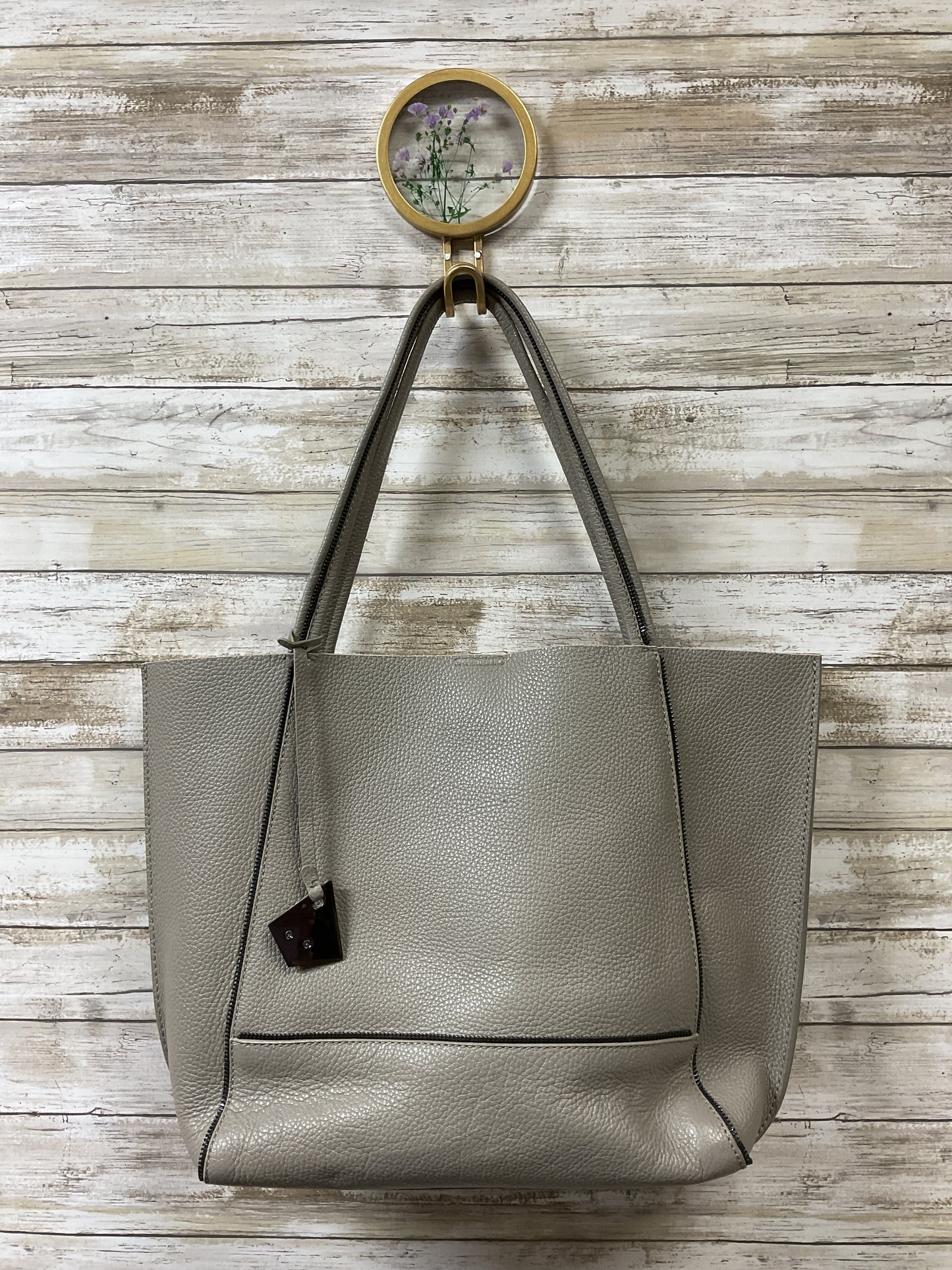 Handbag Leather By Botkier In Grey, Size:Large