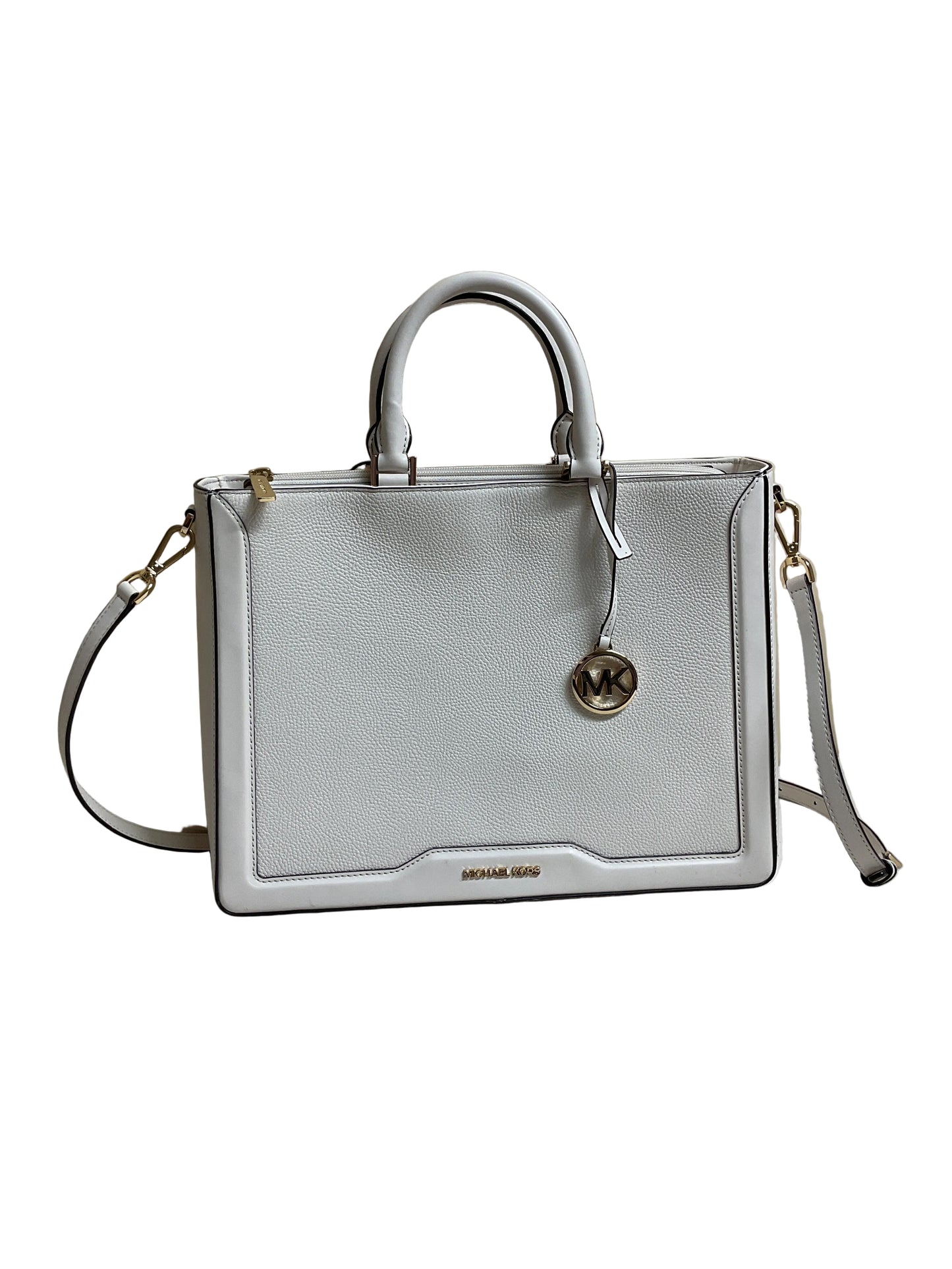 Handbag Designer By Michael Kors In Cream, Size:Large