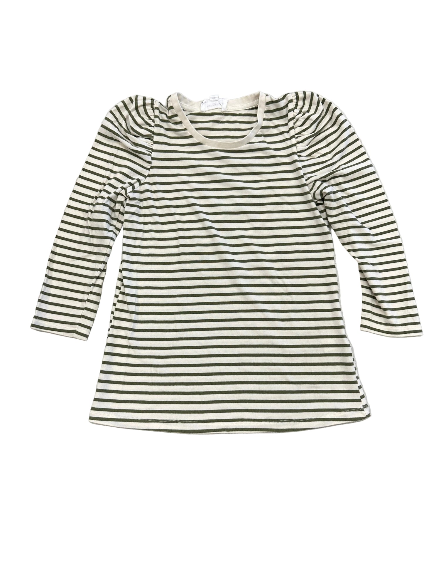 Top 3/4 Sleeve By Pomander Place In Green & White, Size:S