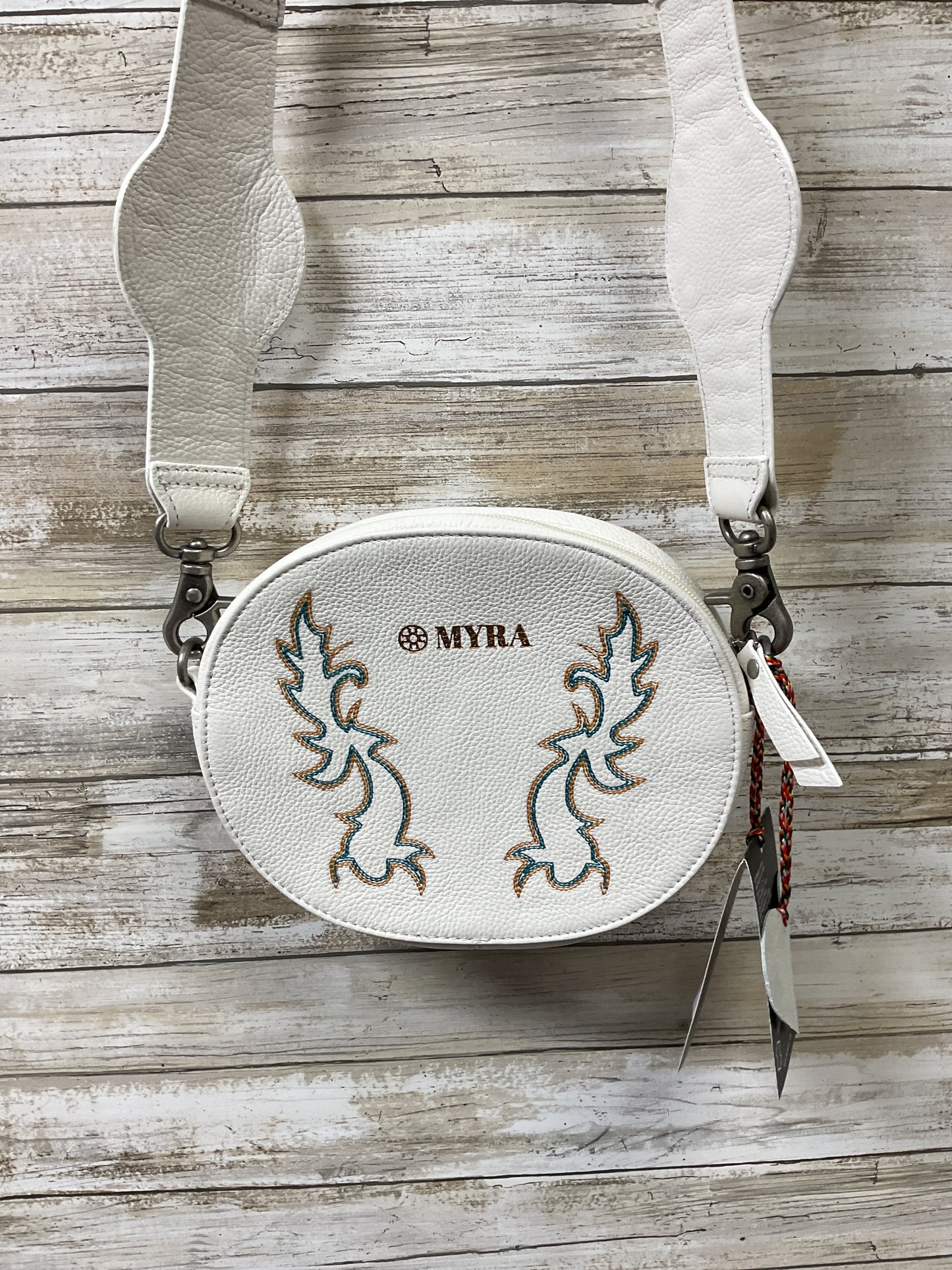 Crossbody By Myra In White, Size:Small