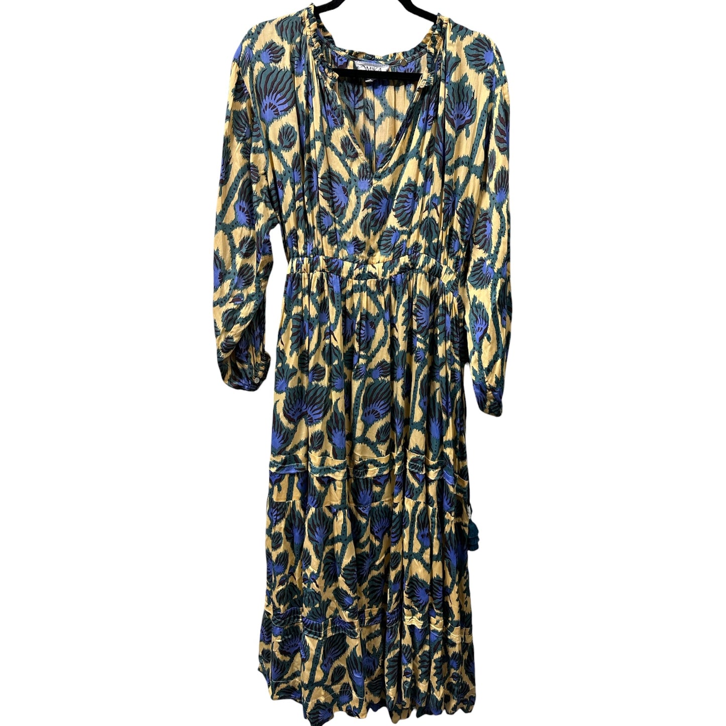Dress Casual Maxi By Cma In Blue & Tan, Size:L