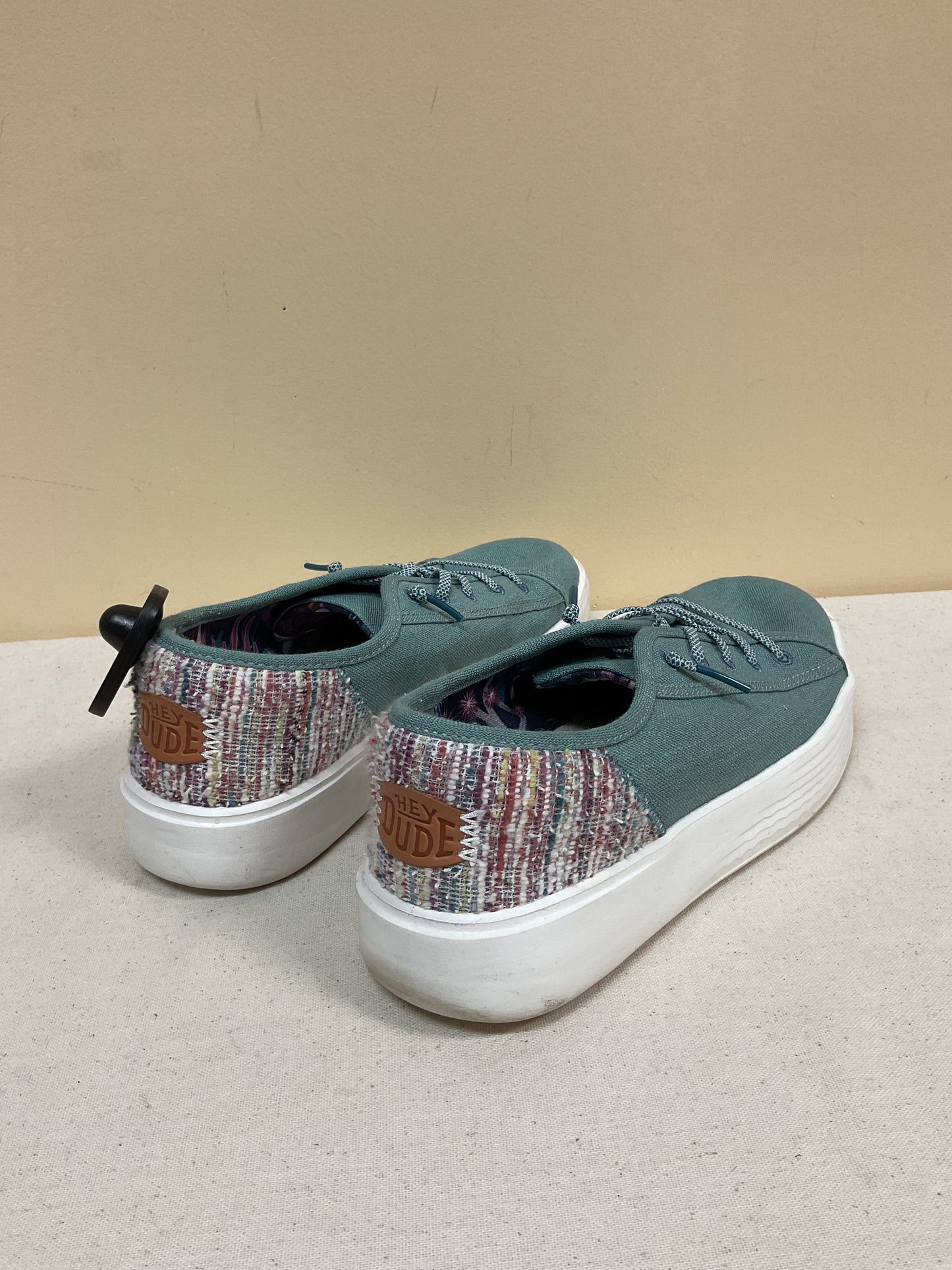 Shoes Flats By Hey Dude In Blue, Size:9