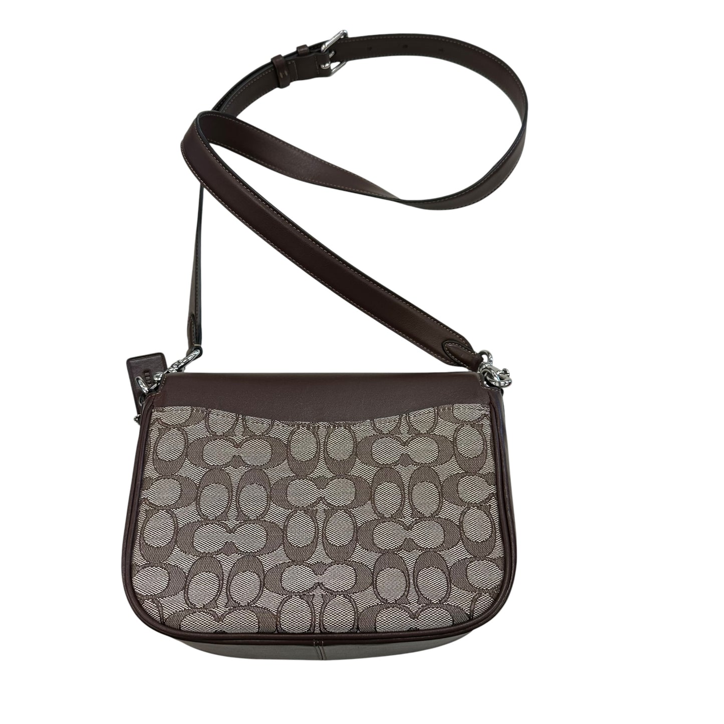 Crossbody Designer By Coach In Brown & Grey, Size:Medium