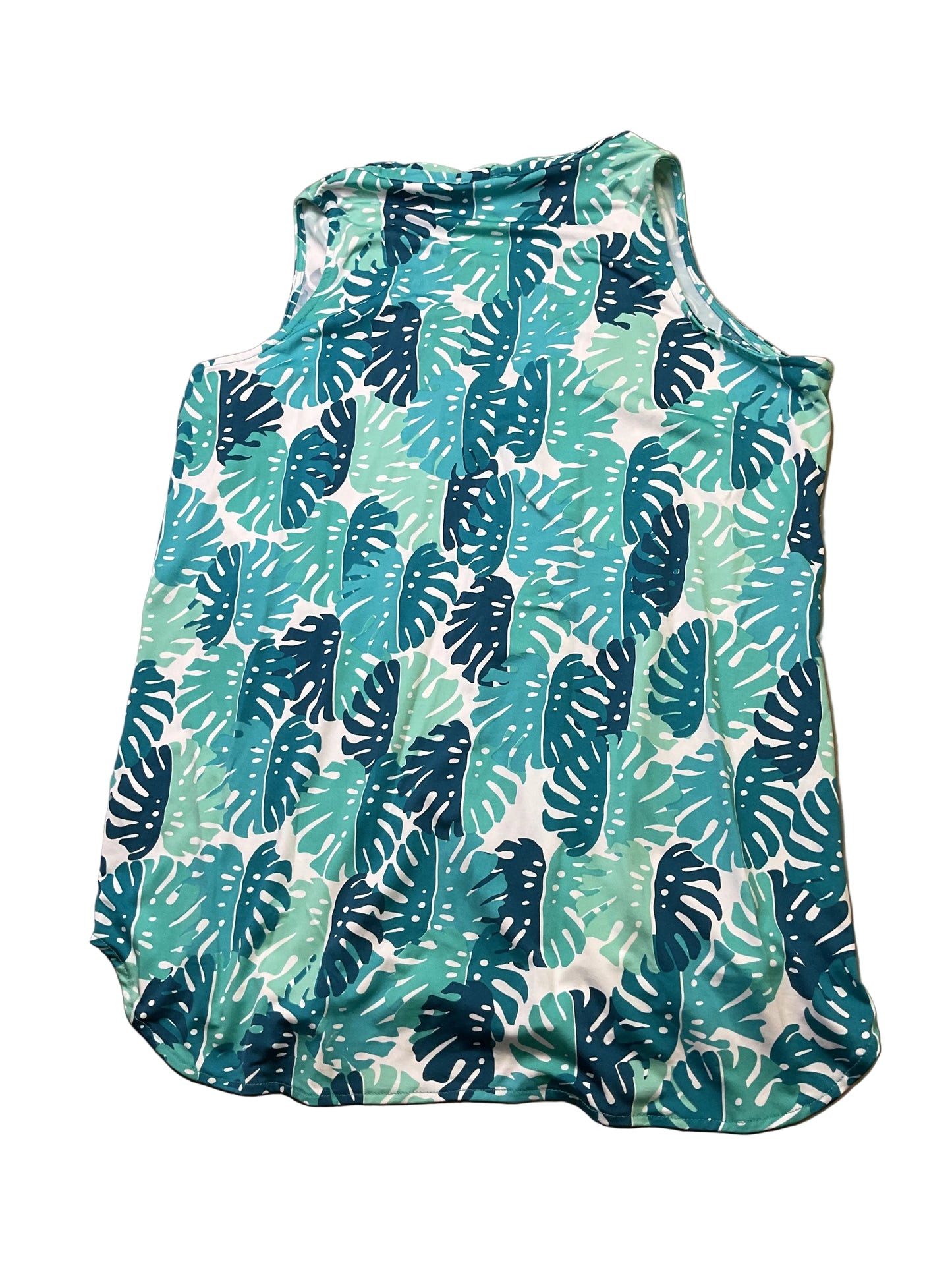 Top Sleeveless By Escapada Living In Blue & Green, Size:L