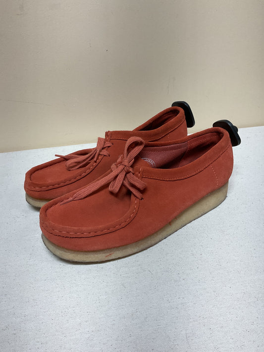 Shoes Flats By Clarks In Orange, Size:9.5