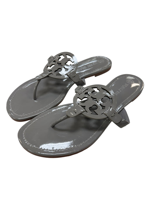 Sandals Designer By Tory Burch In Grey, Size:10