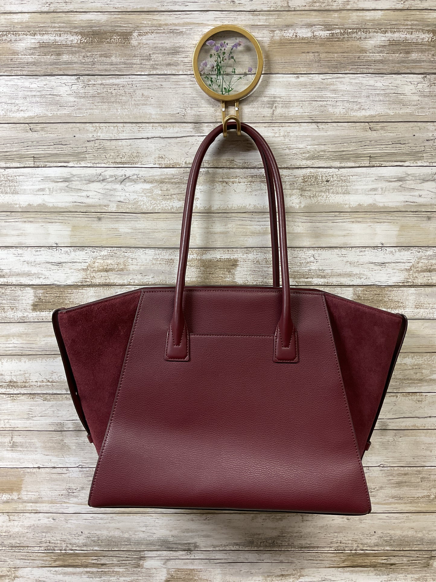 Handbag Designer By Michael Kors In Maroon, Size:Large