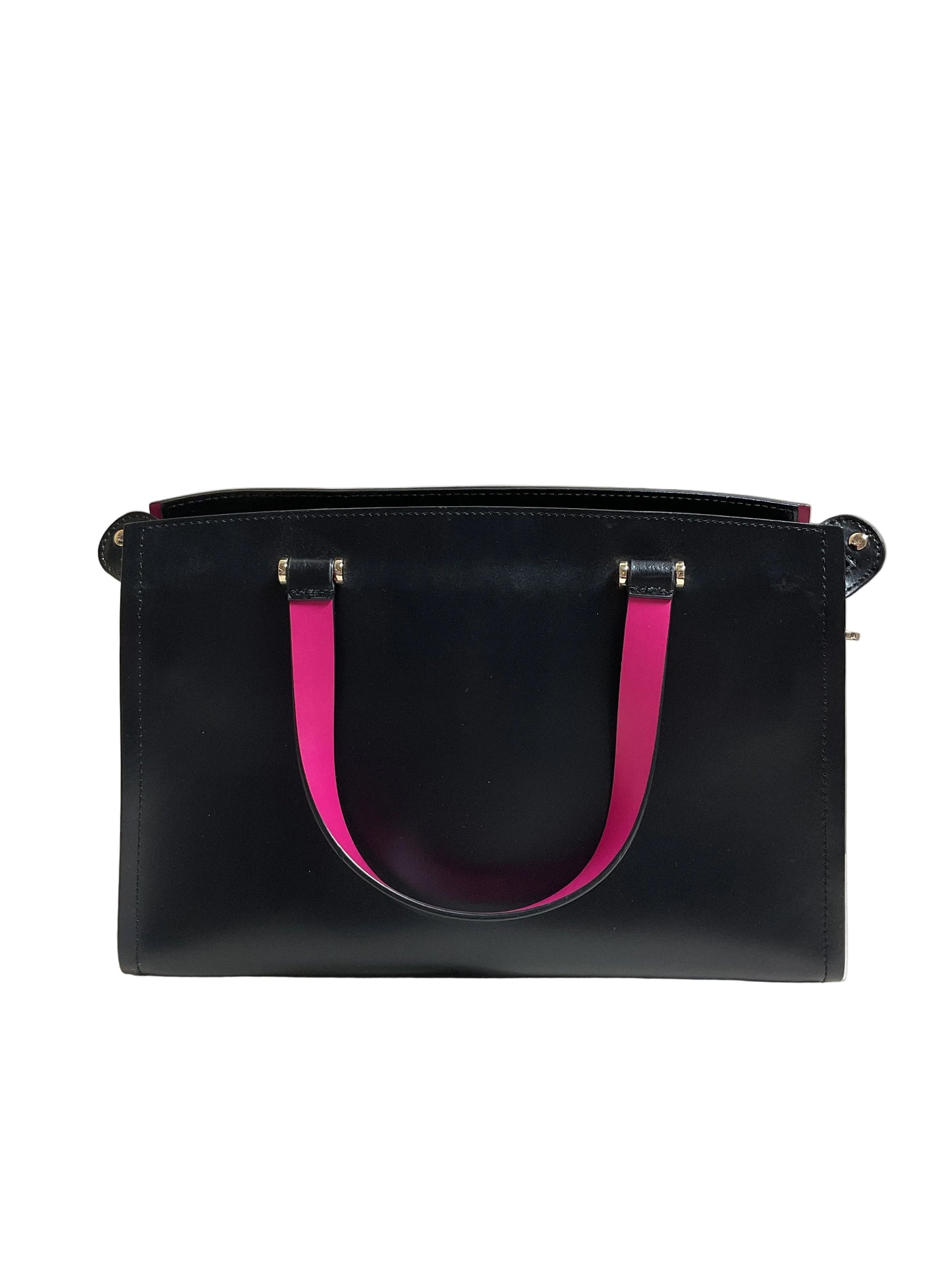 Handbag Designer By Kate Spade In Black & Pink, Size:Medium