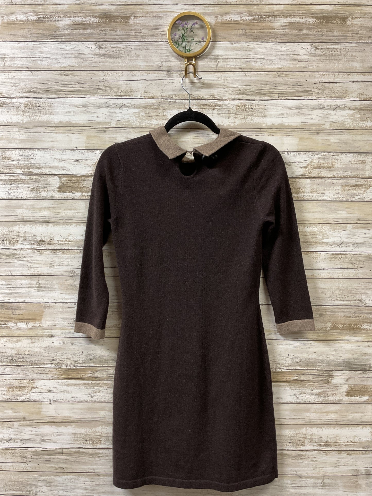 Dress Sweater By Autumn Cashmere In Brown, Size:S