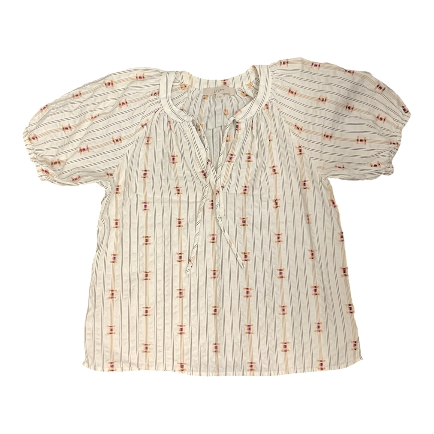Top Ss By Loft In Striped Pattern, Size:S