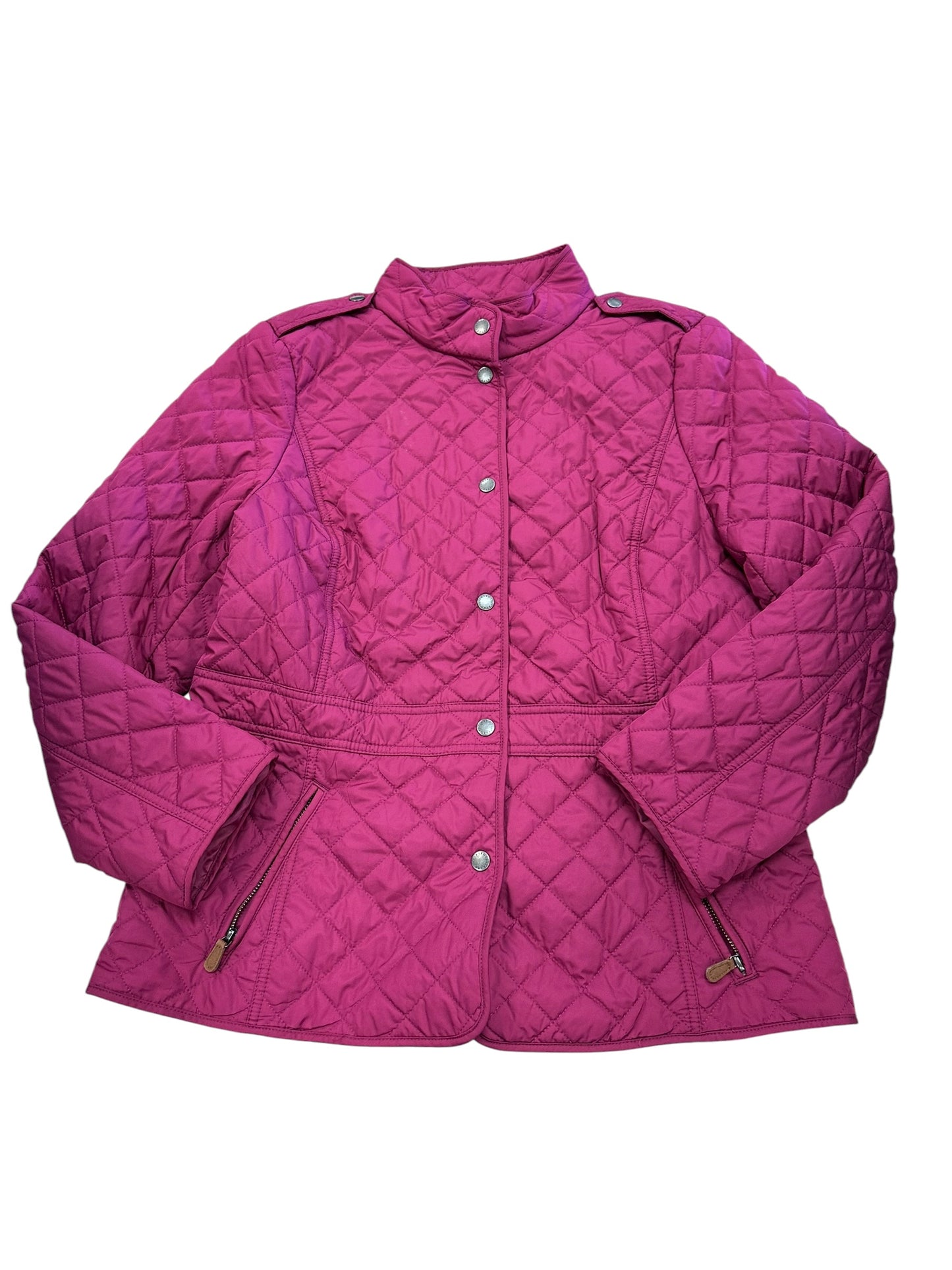 Jacket Puffer & Quilted By Talbots In Maroon, Size:L