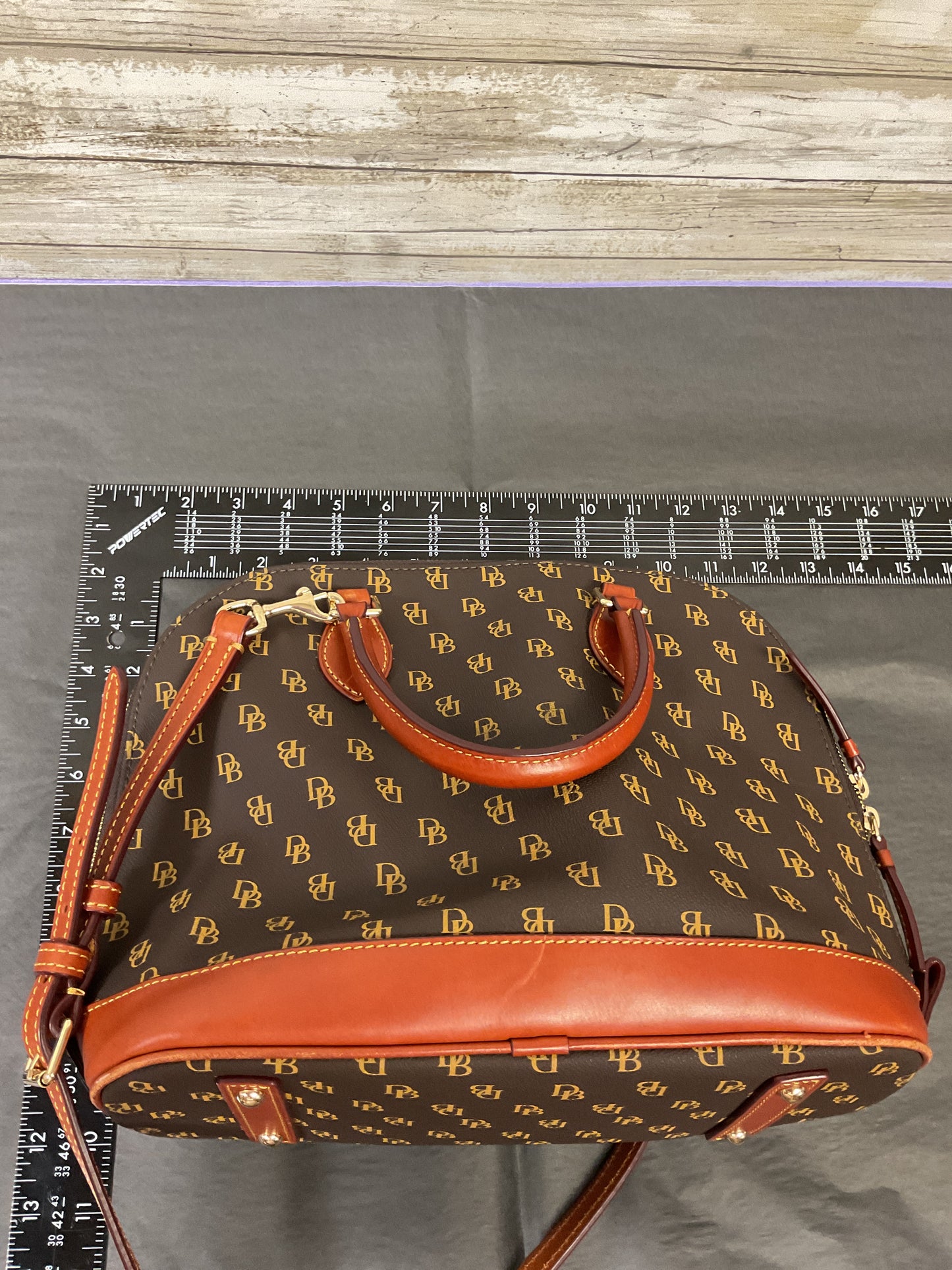 Handbag Designer By Dooney And Bourke In Brown, Size:Medium