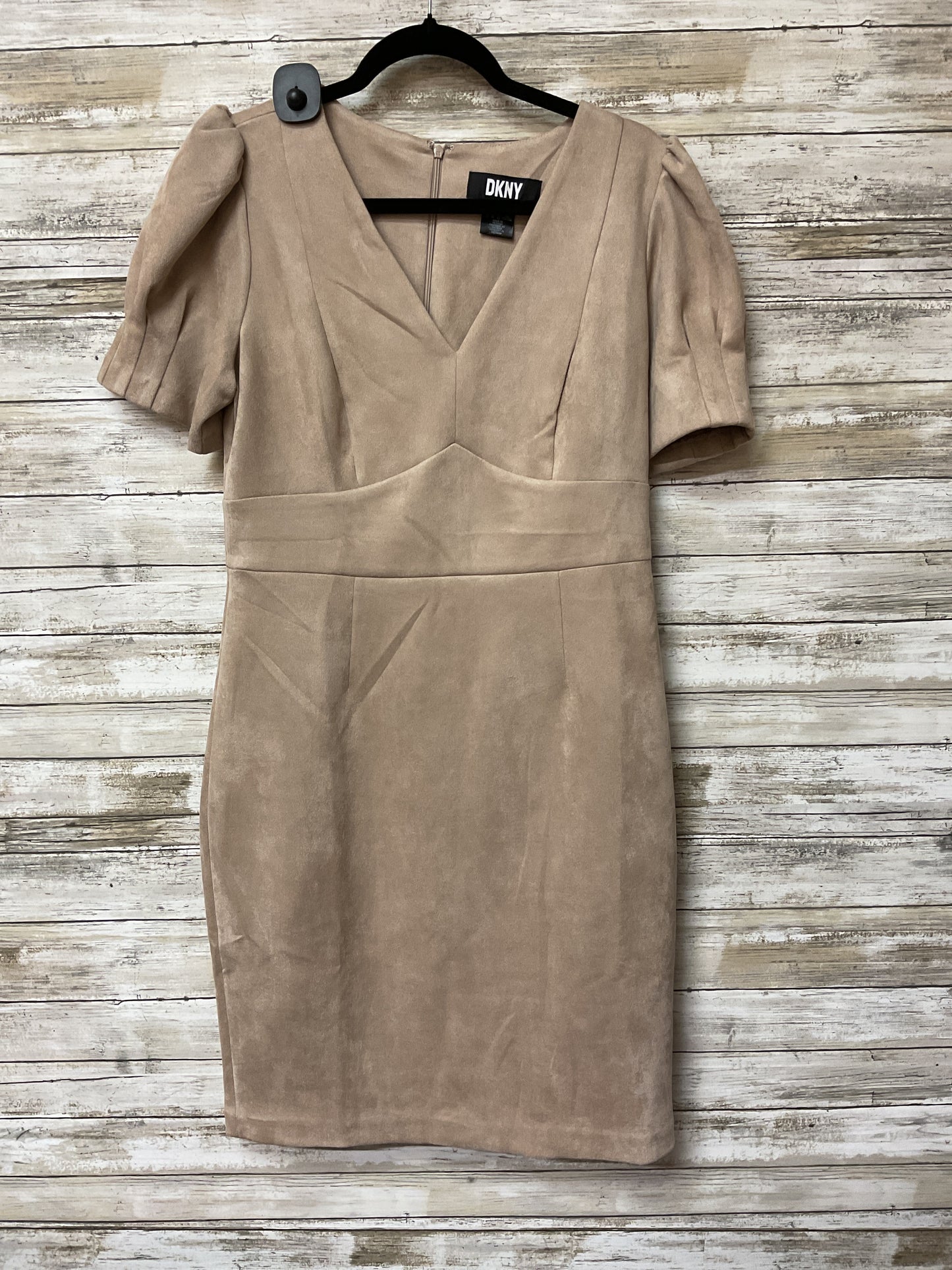Dress Casual Midi By Dkny In Tan, Size:10