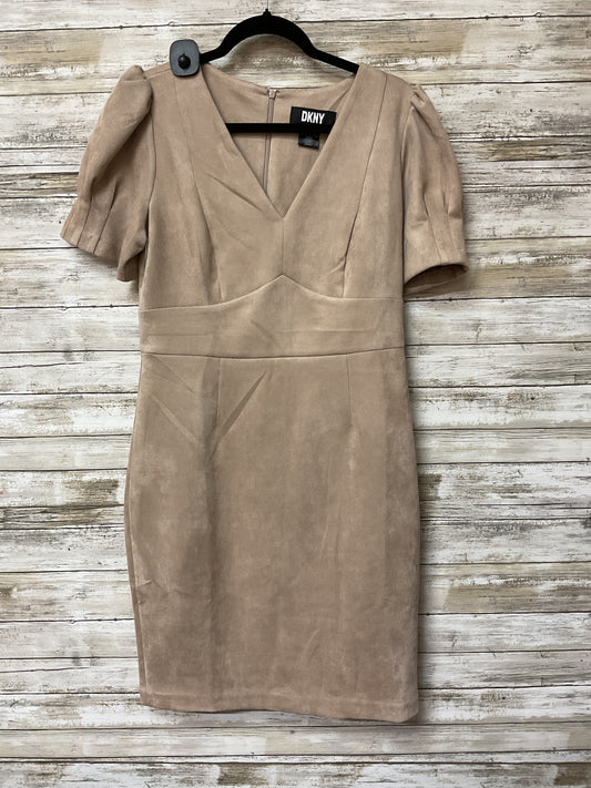Dress Casual Midi By Dkny In Tan, Size:10